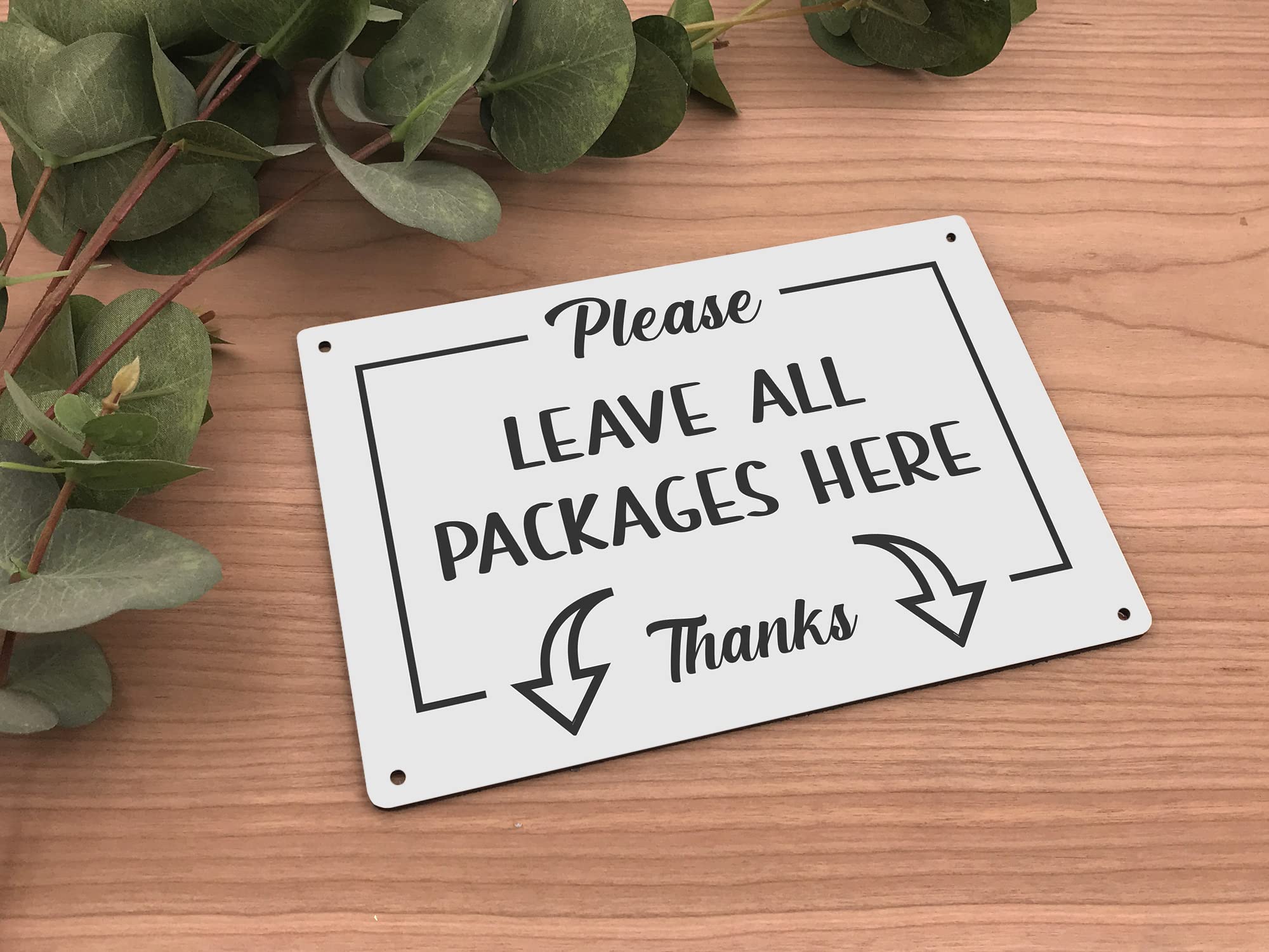 Letreros Para Dejar Paquetes Por Favor, Deja Aquí Todos Los Paquetes:  Letrero De Paquete Y Caja De Entrega, Aviso Educado Con 4 Agujeros De  Taladro, Placa Impresa Impermeable, Uso Exterior. Enviado Globalmente. (, image size:2000x1500