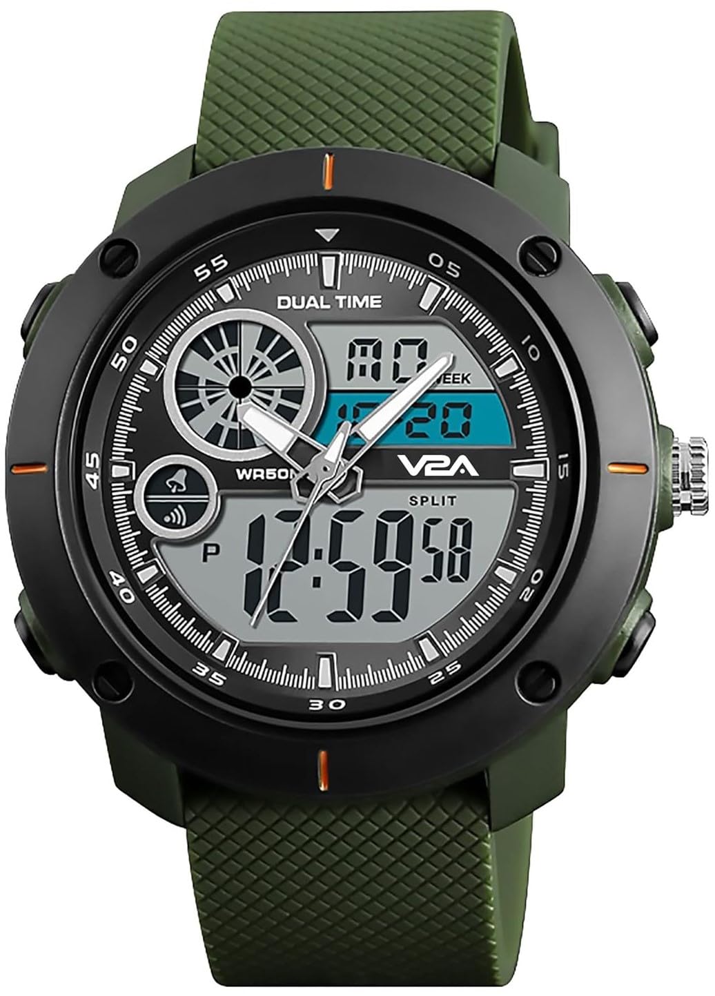 S-Shock Military Green Analog Digital Fashion Sport Watches for Men's and Boys-image-45