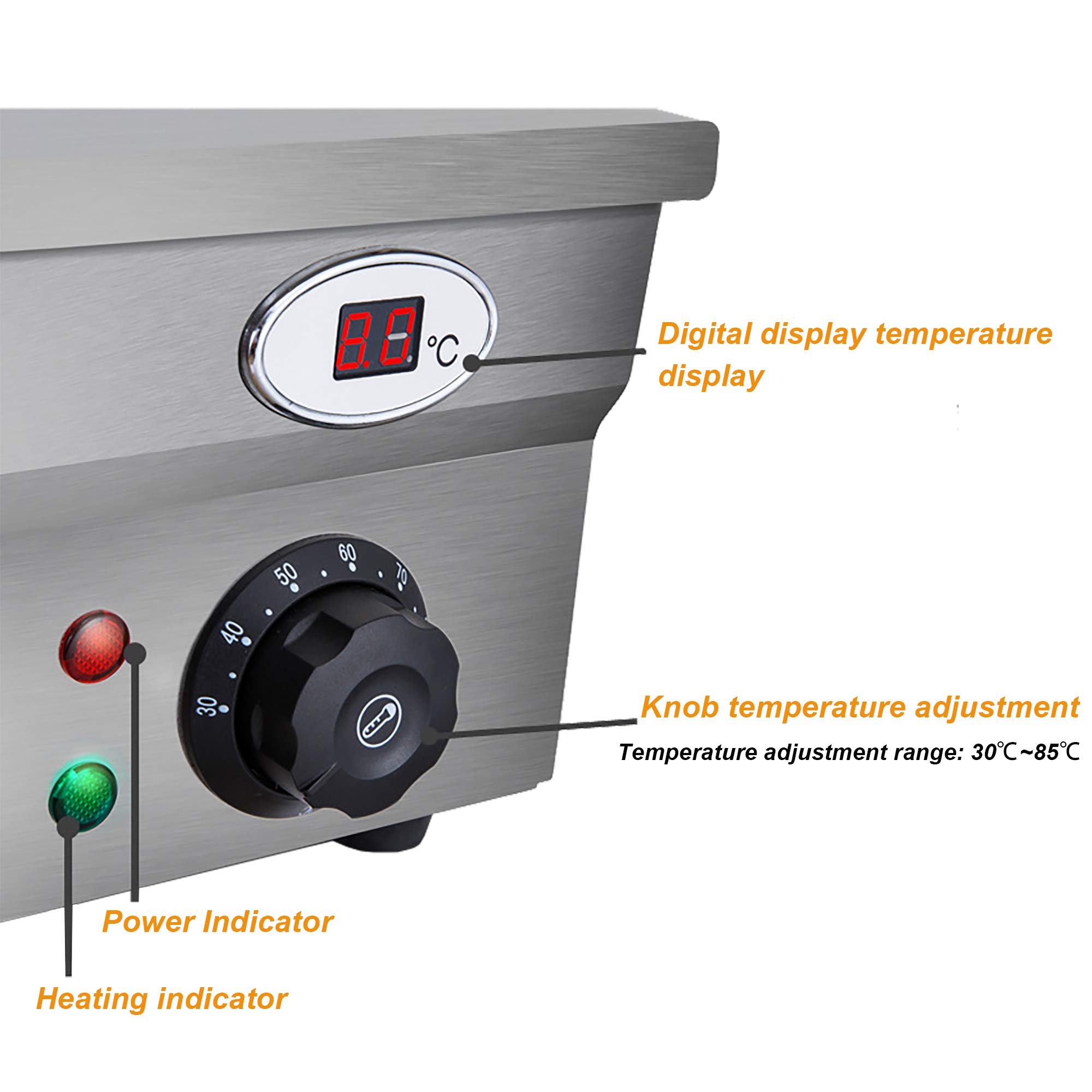 Scaldavivande Commerciale, Scaldavivande Elettrico Da Banco Da 2000 W, Tavolo Per Vapore In Acciaio Inox, Macchina Automatica Per La Conservazione Del Calore Delle Zuppe, Macchina Scaldavivande Multi