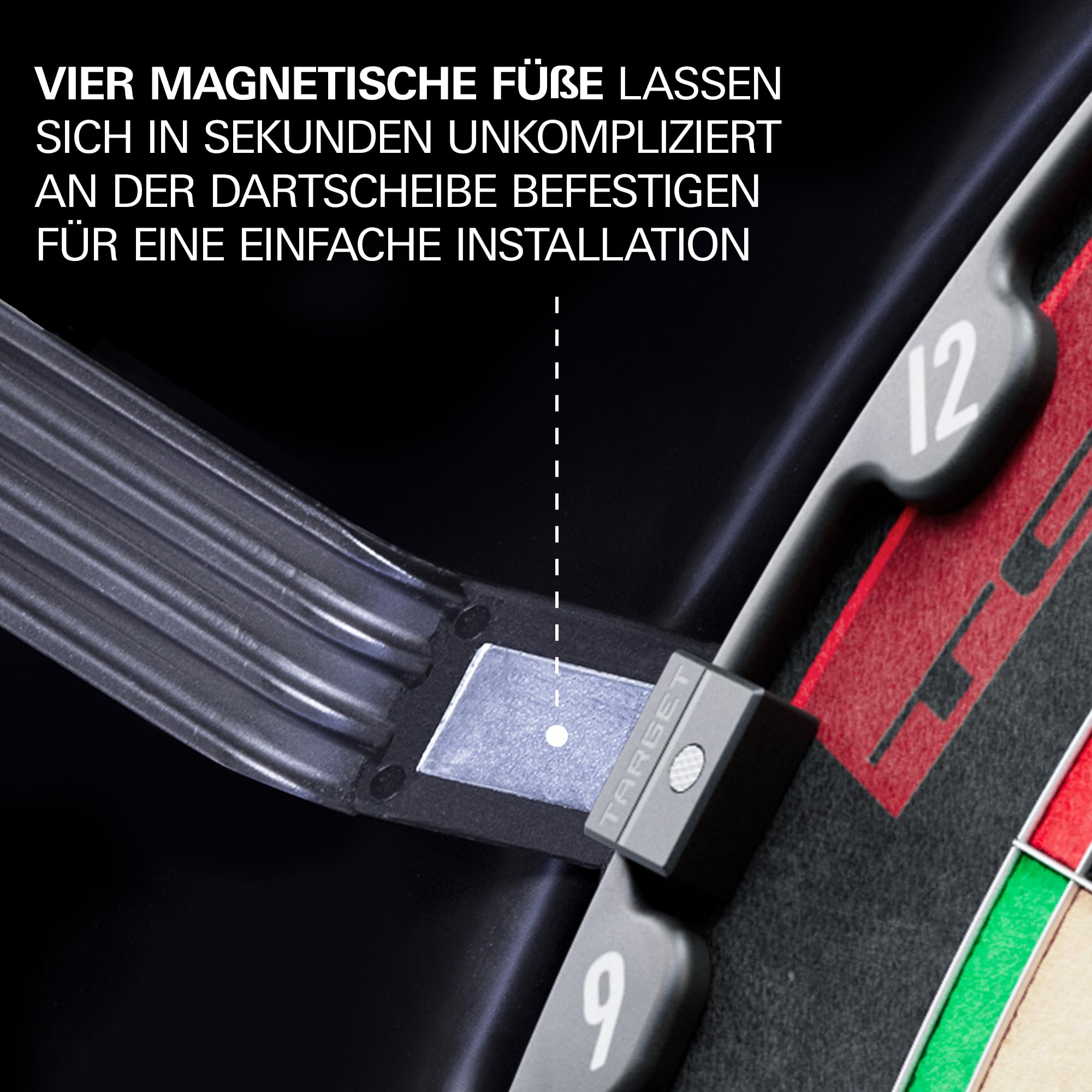 Target Darts Tor Dartboard-Set mit Corona Beleuchtungssystem | Dartboard mit 360° weißem LED-Ringlicht | Inklusive Tor Dartscheibe und LED-Beleuchtung