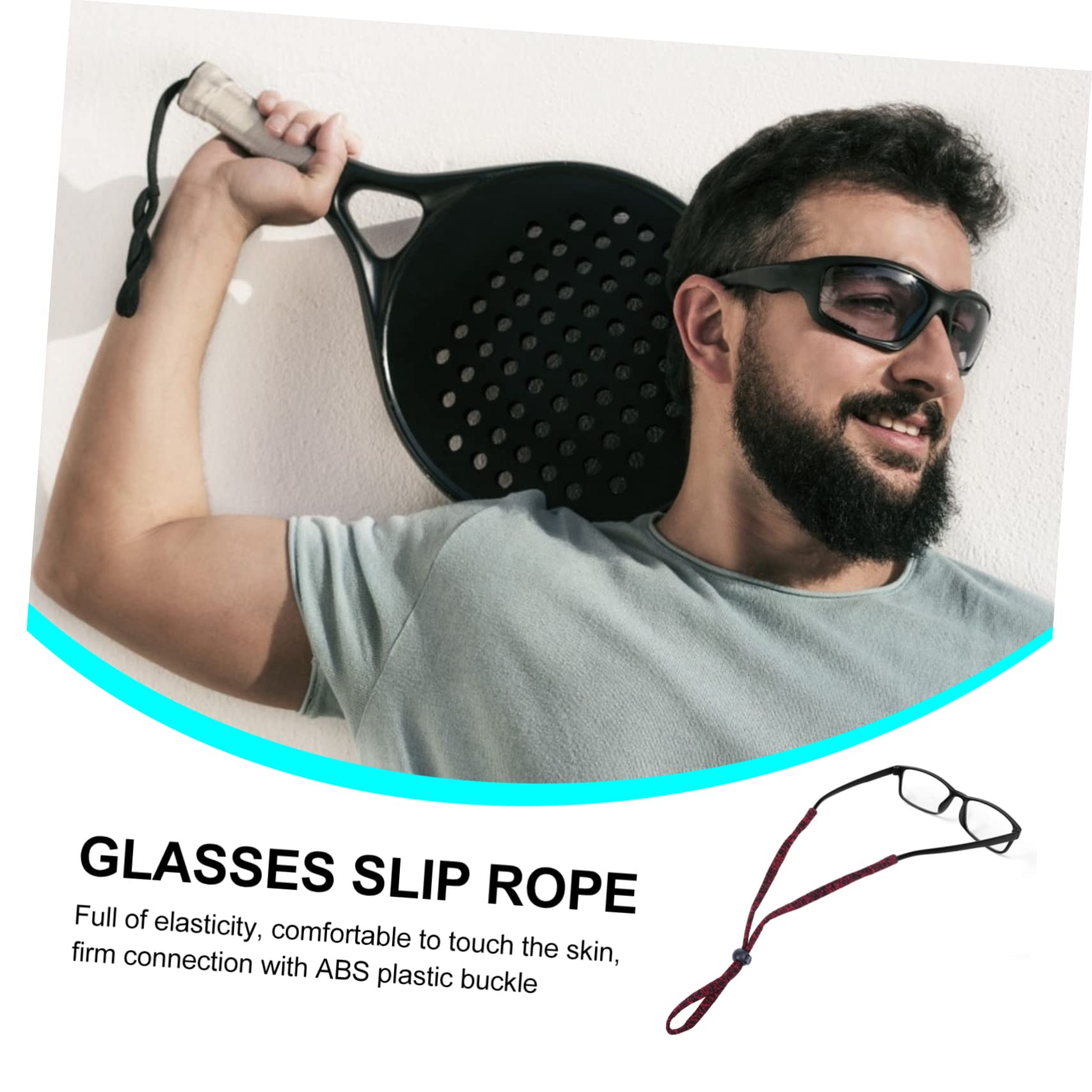 BUTIFULSIC 4pcs Nylon Glasses Rope Strap for Glasses Sunglasses Rope Glasses Hanging Ropes Sports Sunglasses Sports Glasses Adjustable Glasses Rope Face Cover Extender Elastic Cotton