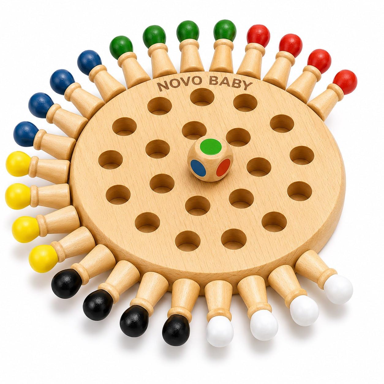 Novo Baby 16-Piece Montessori Shape Sorter ABCD Color Blocks – Baby & Toddler Educational Activity Cube for 1+ Year Old Kids, BPA-Free Travel Kids Toys for 2-5 Years boy-image-26
