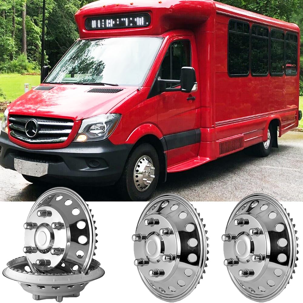 2pcs 16" Stainless Steel Front Wheel Simulator for 2007-2025 Sprinter Van