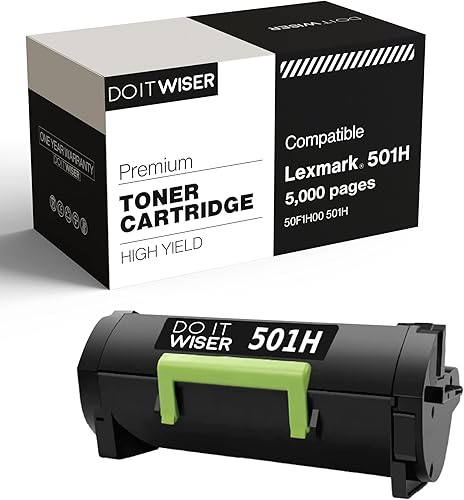 Do it Wiser Cartucho de tóner de repuesto compatible para Lexmark 501H 50F1000 para MS310dn MS312 MS410dn MS510dn MS610dn MS312dn MS315dn MS415dn