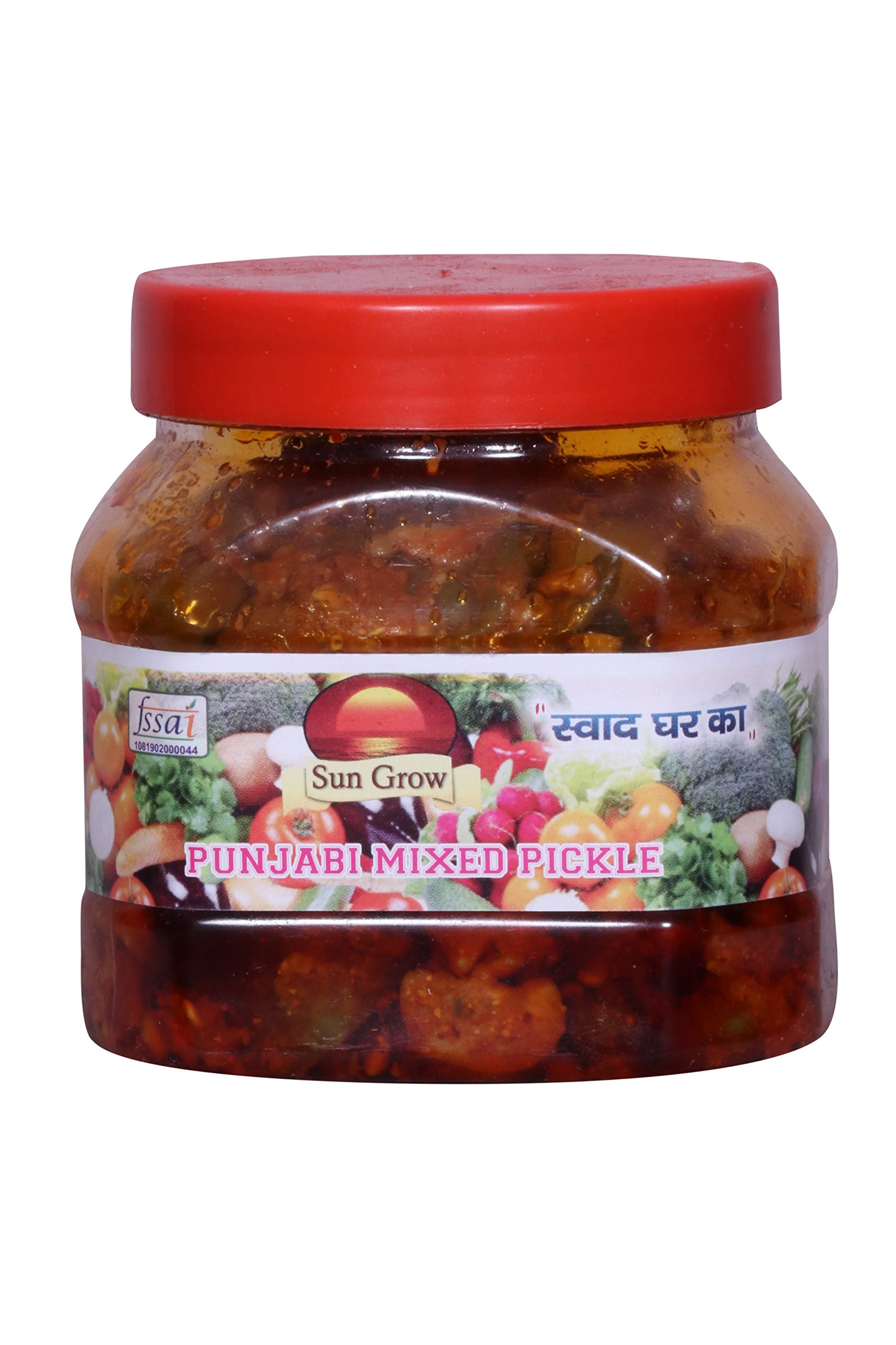 Sun Grow Home-Made Organic Punjabi All in ONE Taste Mixed Veg. Pickle 500gm (The Orignal Love is Eating Grandma"s Pickle ) घर का स्वाद पचरँगा मिश्रित का अचार (B08T1GLYY9) Amazon Price History, Amazon Price Tracker