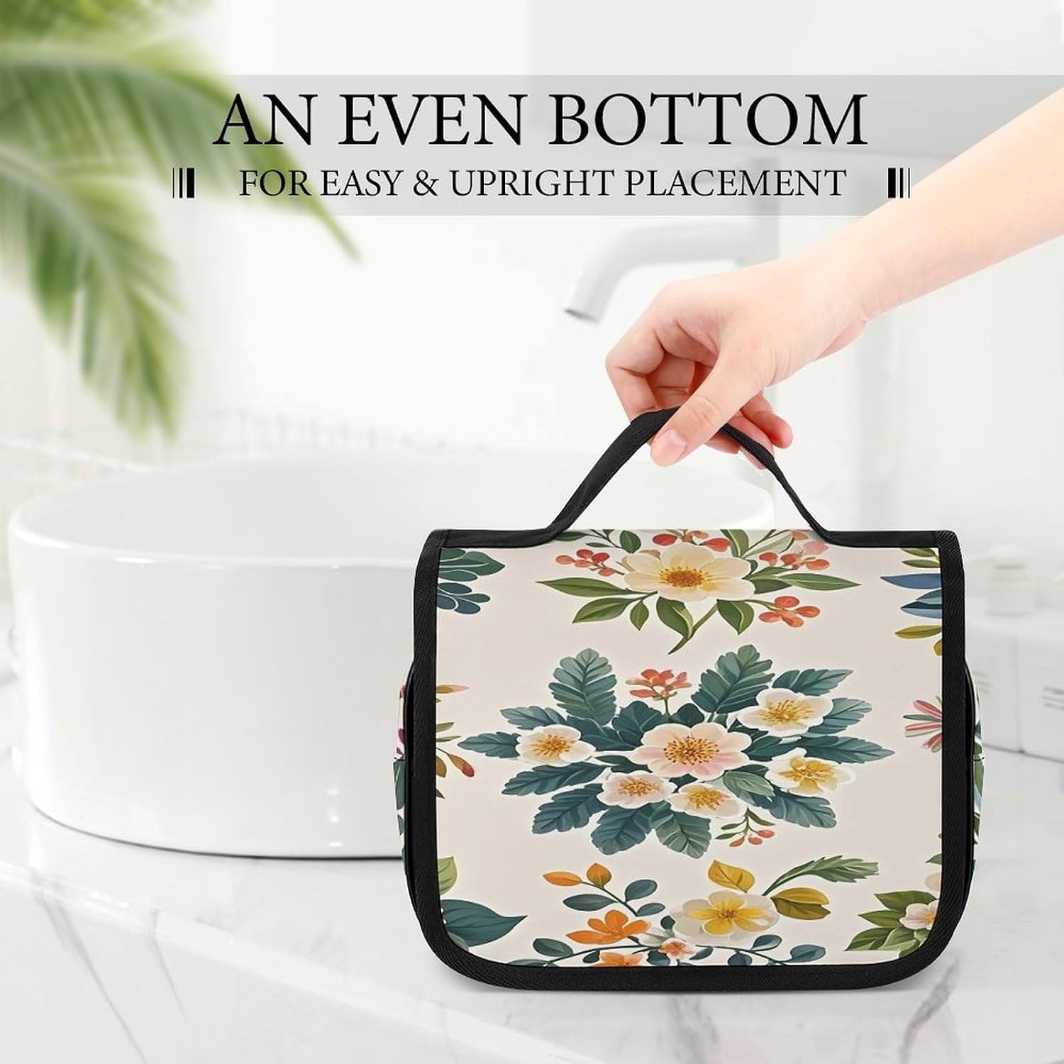 Various Floral Designs Wash Bag Portable Makeup Pouch image 3