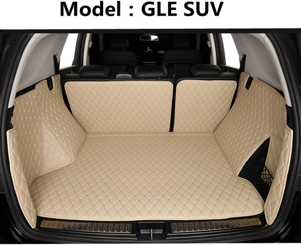 Yahee Custom fit Cargo Mat boot liner full covered cargo liners Leather Boots Liner Pet Mats for Porsche Cayenne (2018, Beige)