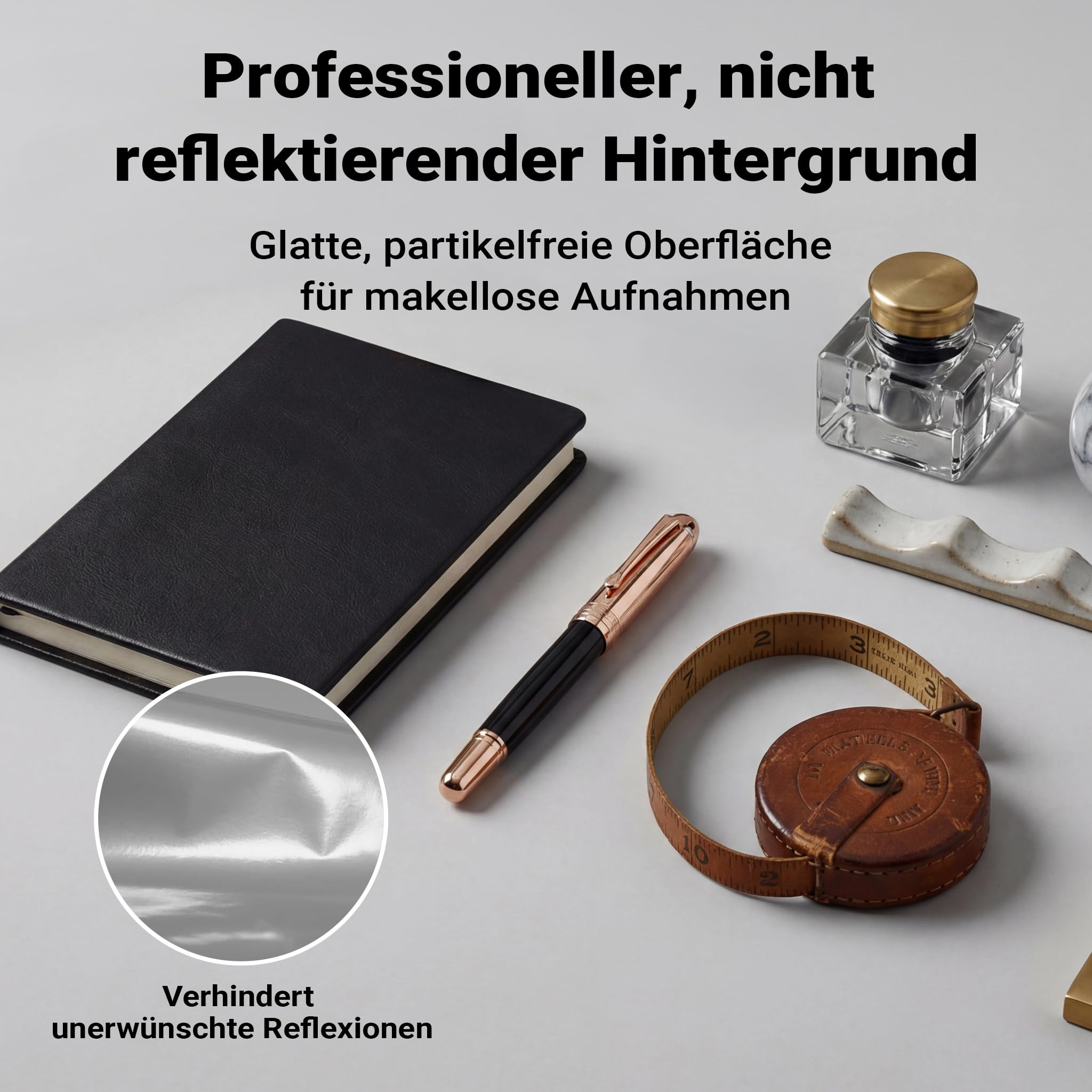 Walimex pro Hintergrundkarton 2,60 x 10 m light grey, robuster Fotohintergrund aus Karton, Fotoleinwand als Backdrop für Fotostudio, reflexfrei, strapazierfähig, ideal für Produktfotografie