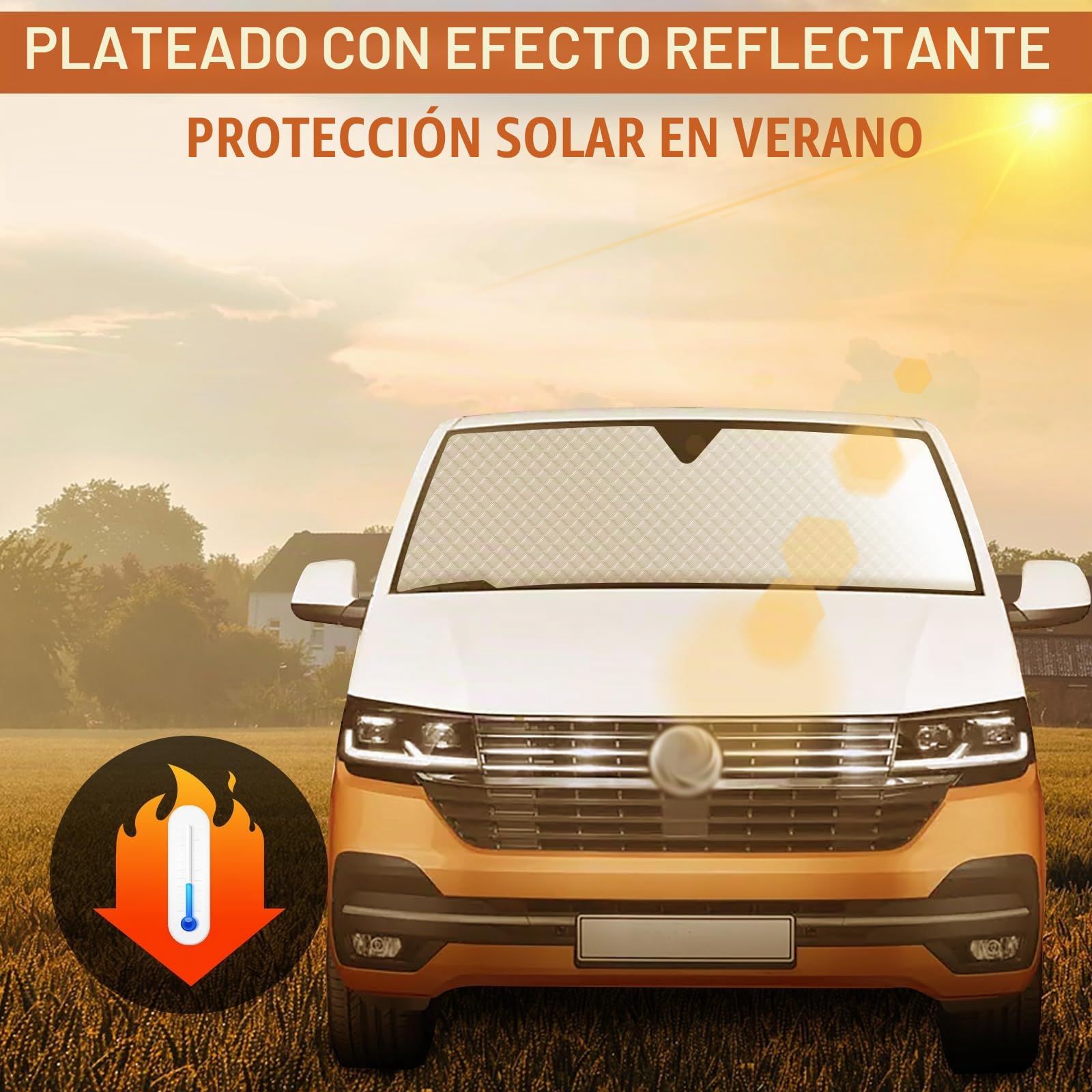 8 alfombrillas térmicas para cabina del conductor, aptas para VW T4 SWB, parasol interior de lujo, cortina térmica plegable, kit de oscurecimiento y protección contra el sol