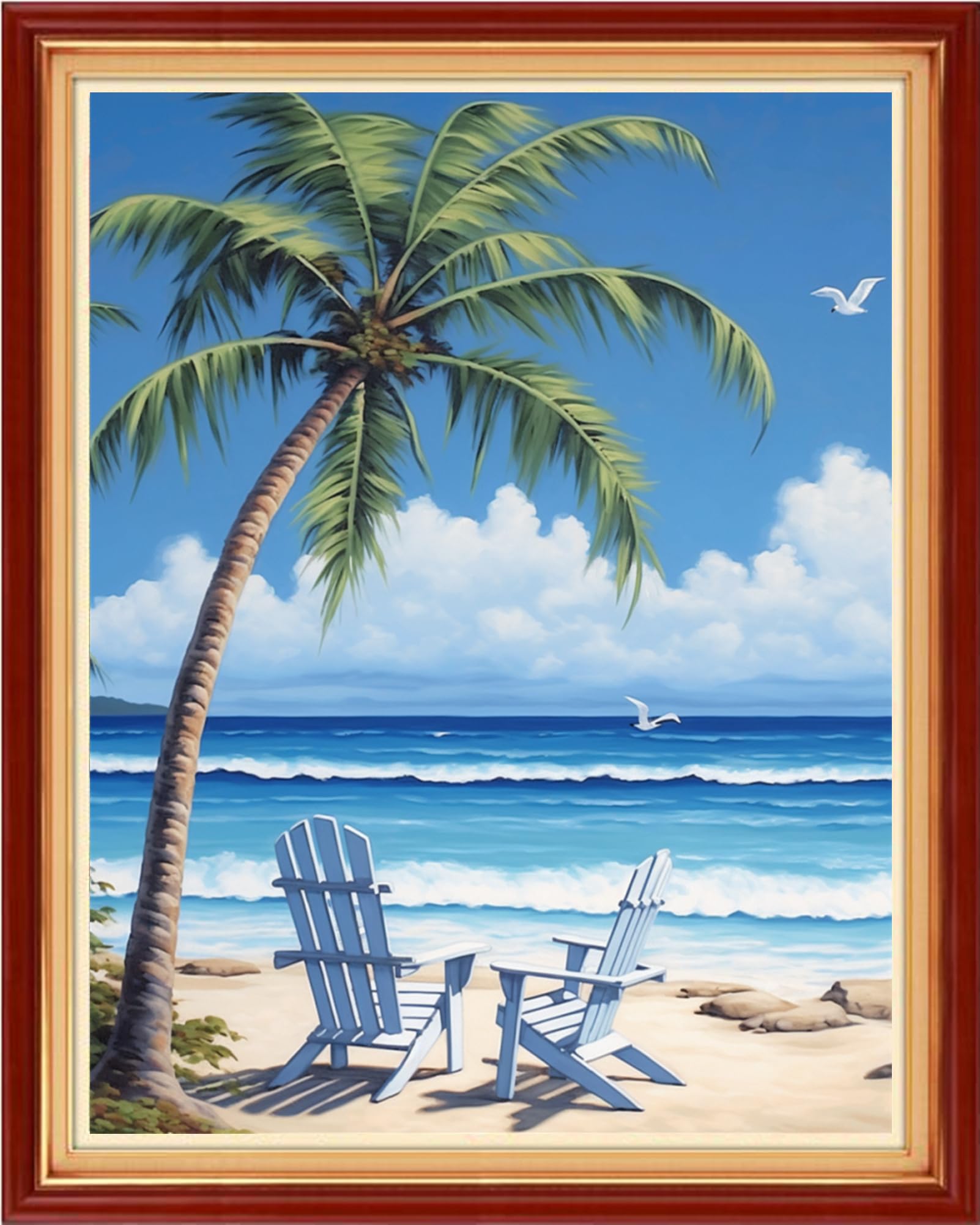 Artvxeay Stamped Cross Stitch Kits - Embroidery Kits for Beginners Cross Stitch Kits for Adults 11 CT Printed Patterns Needlepoint Kits - (Rest by The Seaside 16x20 inch)