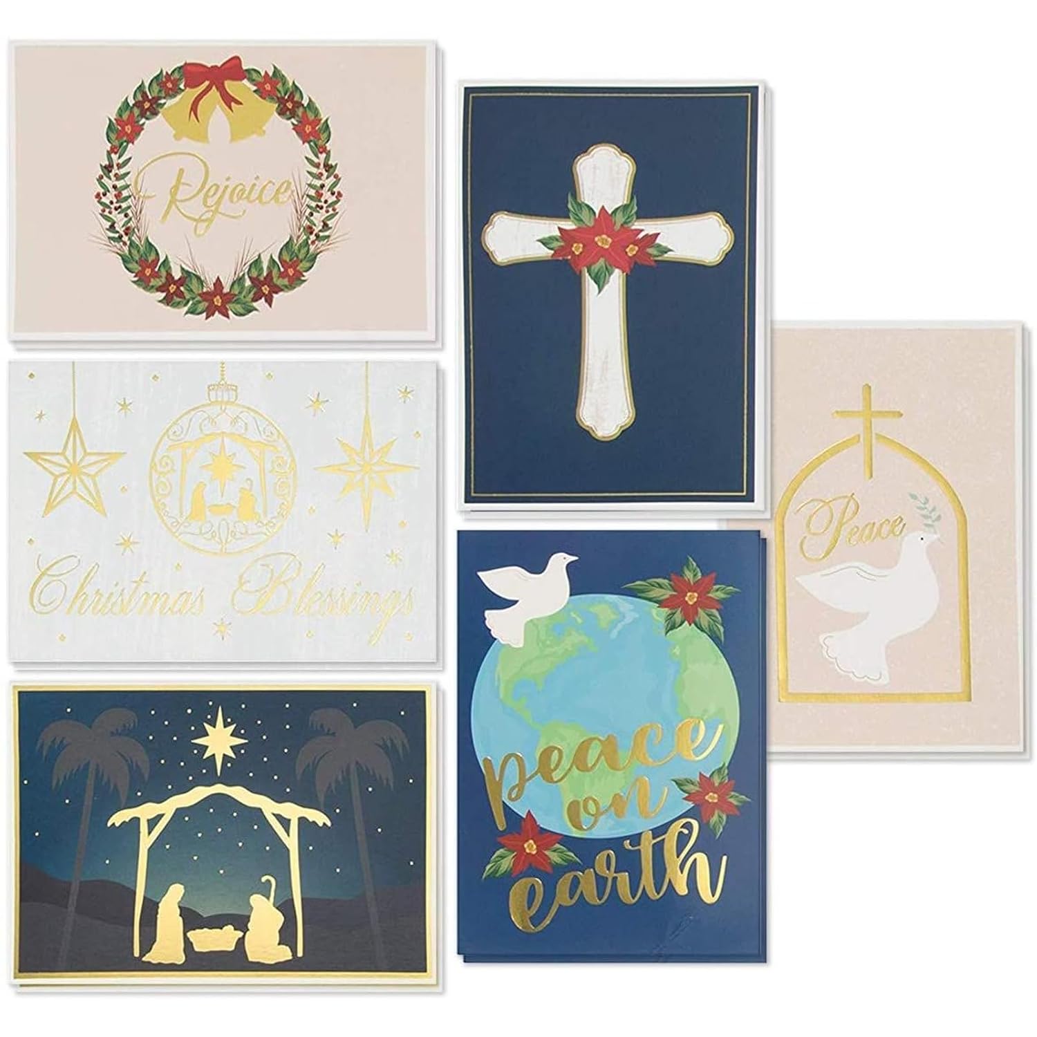 48Pack Christian Christmas Cards Holiday Greeting Cards Bulk Box Set