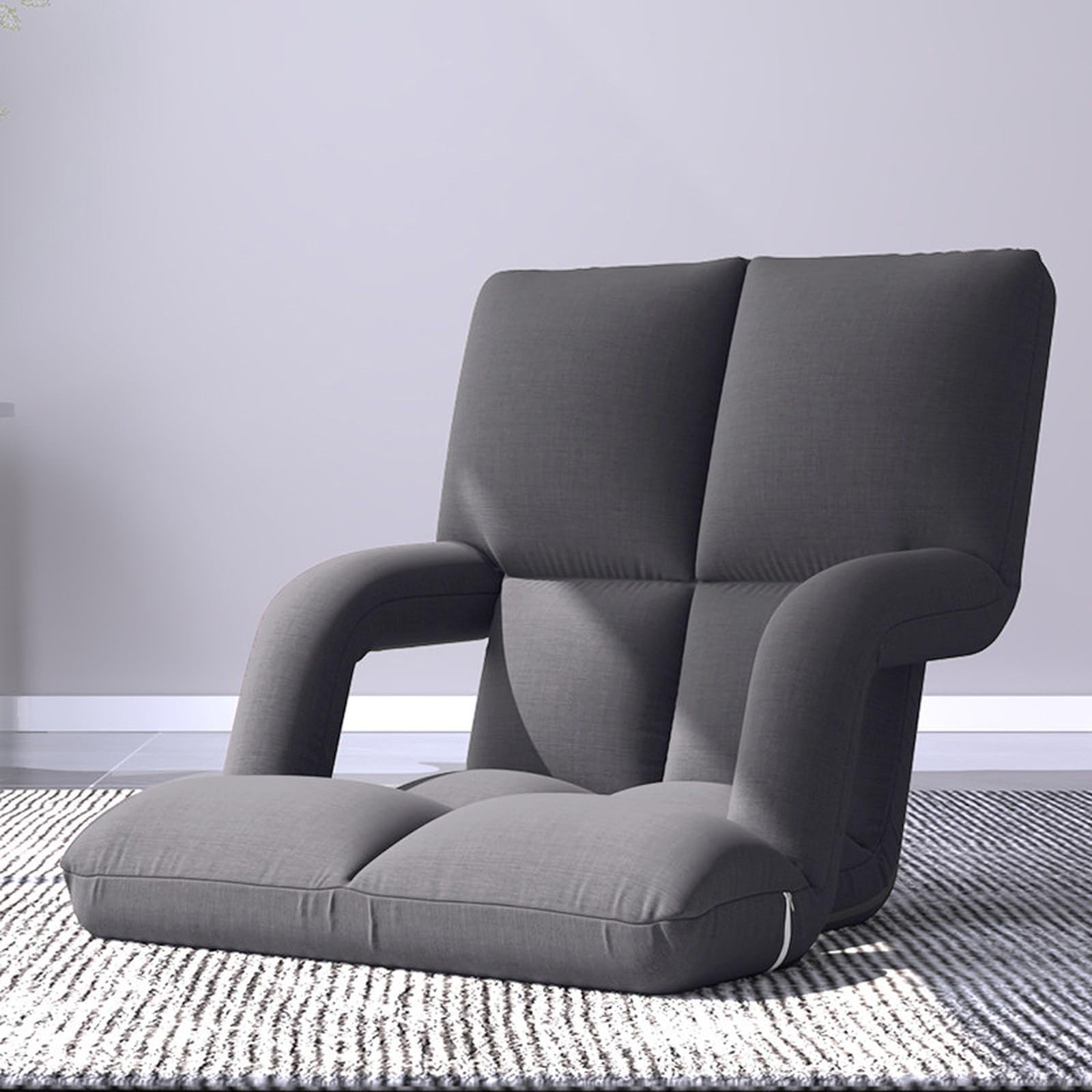 Chaise de sol pliante salon chambre balcon fauteuil réglable 6 positions