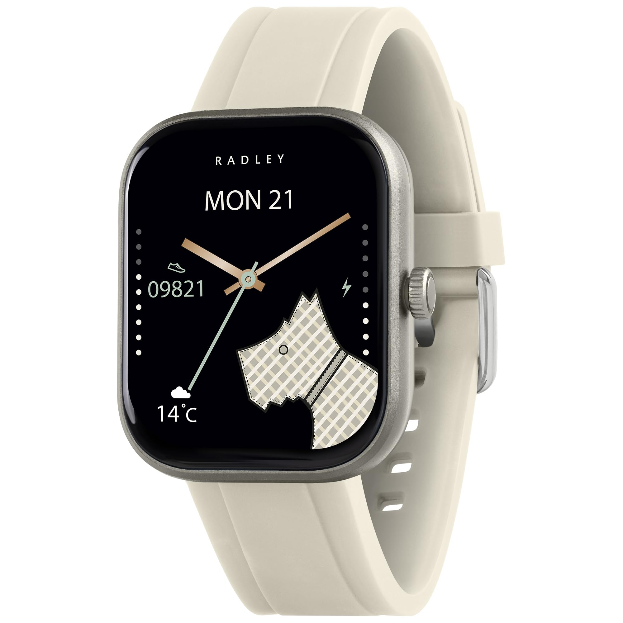 RADLEY Reloj inteligente serie 55 para mujer con llamadas manos libres, pantalla táctil de 1.75 pulgadas, cuenta de pasos, función SOS, rastreador de salud física, monitor de frecuencia cardíaca