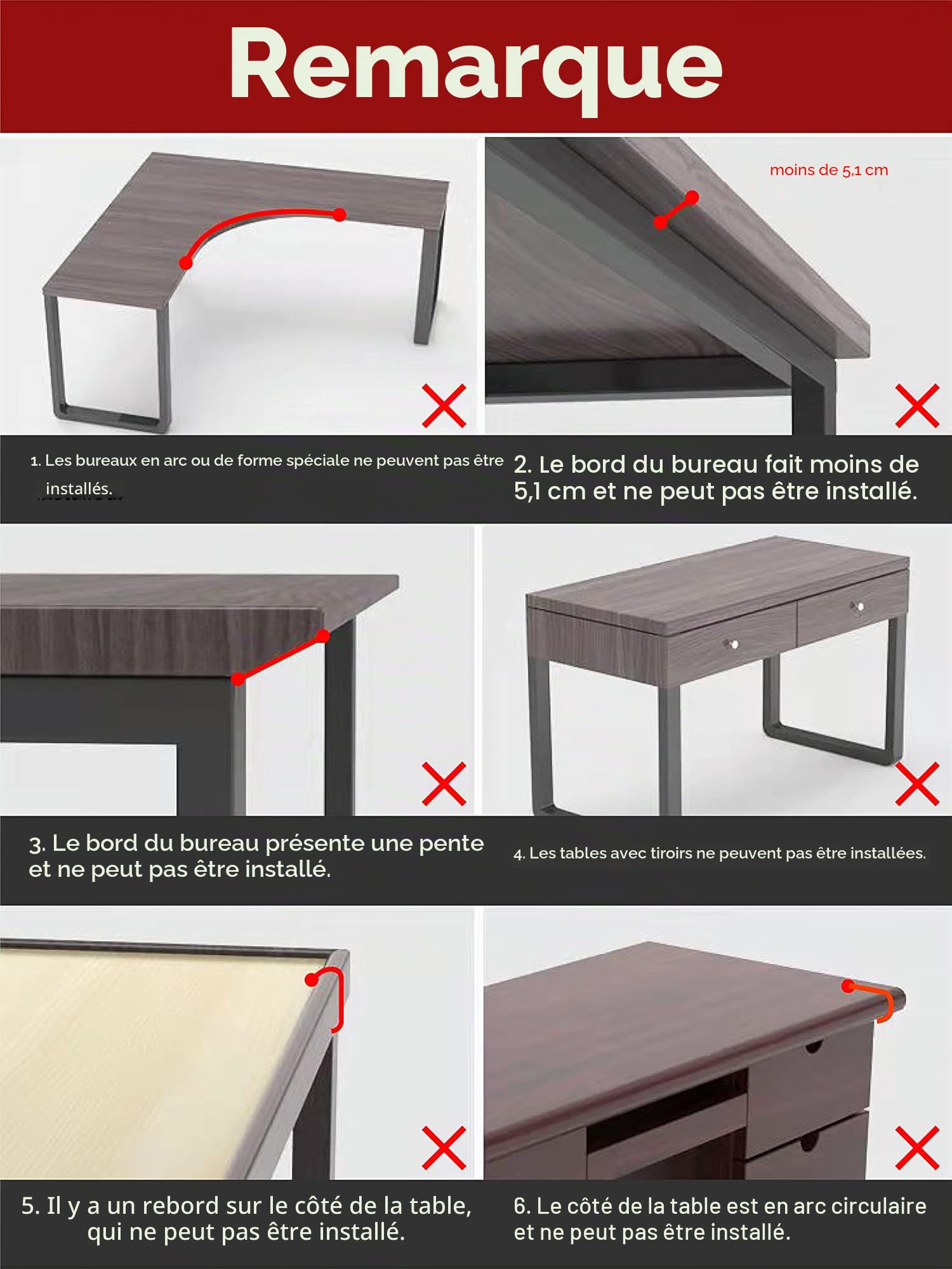 Support de bras d'ordinateur Repose Poignet Ergonomique Extension de bureau