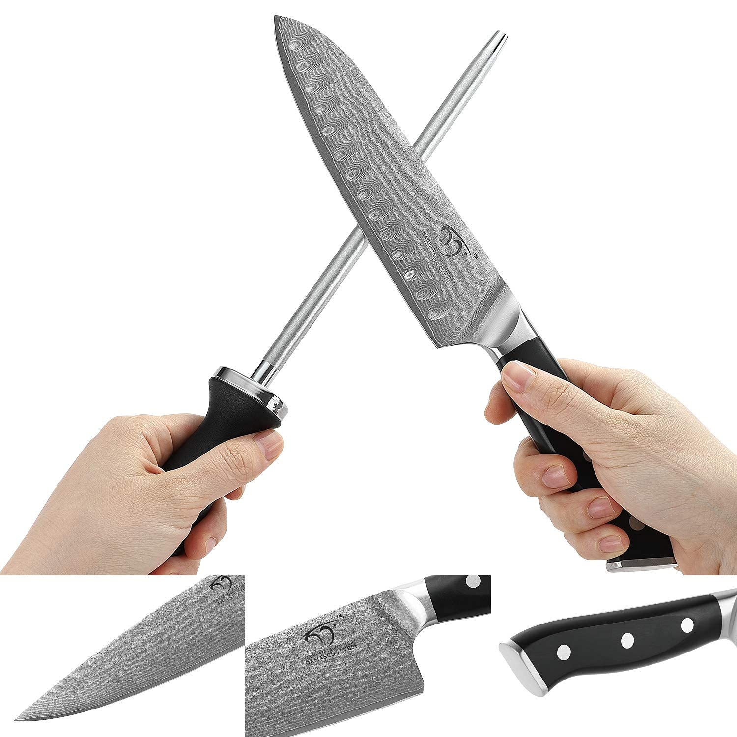 包丁セット 9点セット ダマスカス VG10鋼 67層 三徳包丁 シェフナイフ Amazon | Wakoli EDIB ダマスカス包丁セット 4本組 VG10芯材・67層