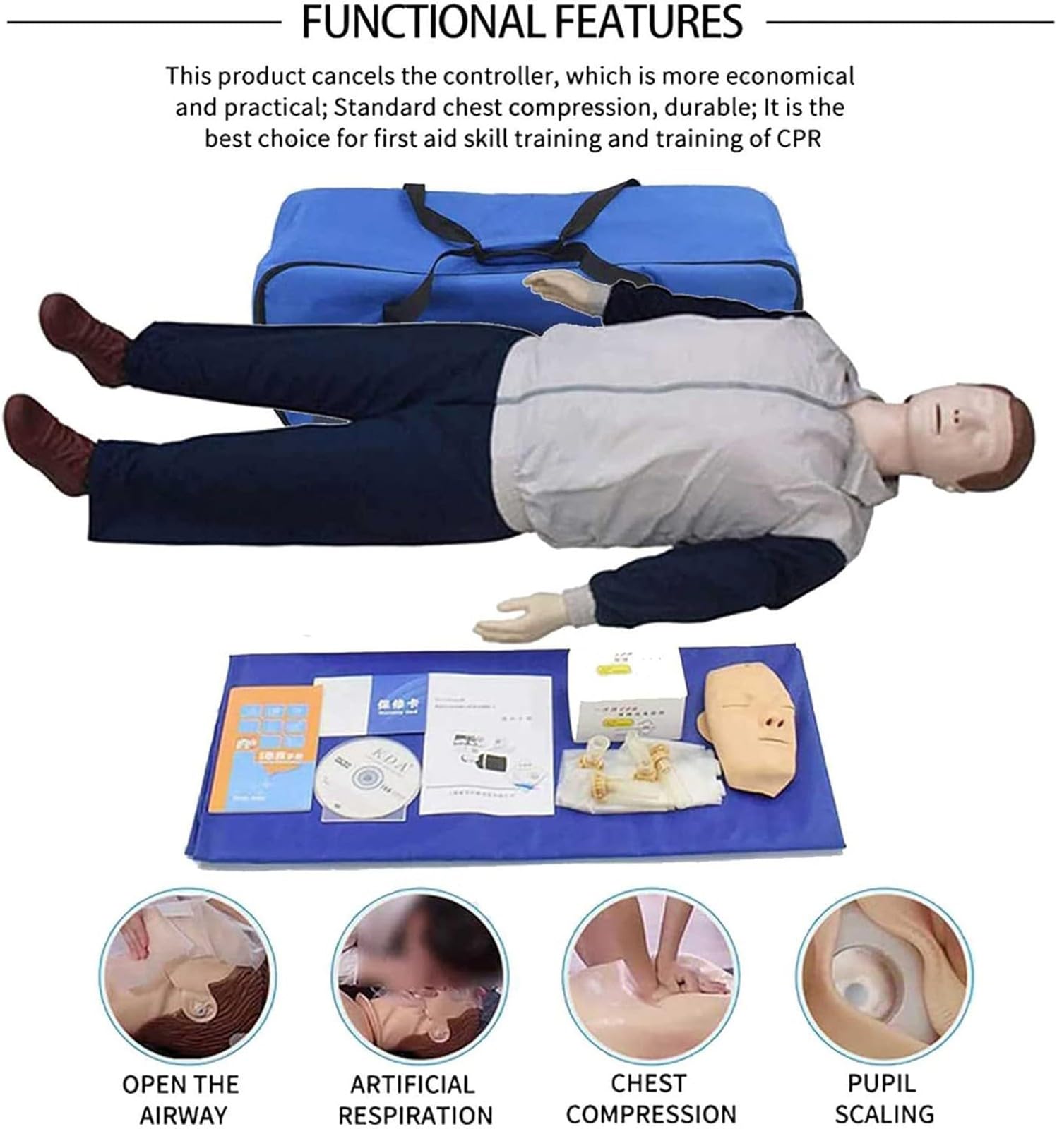 Kit De Primeros Auxilios De Cuerpo Completo Para RCP, Reanimación Para Adultos, Capacitación En Primeros Auxilios Material Didáctico Y Educación Médica A
