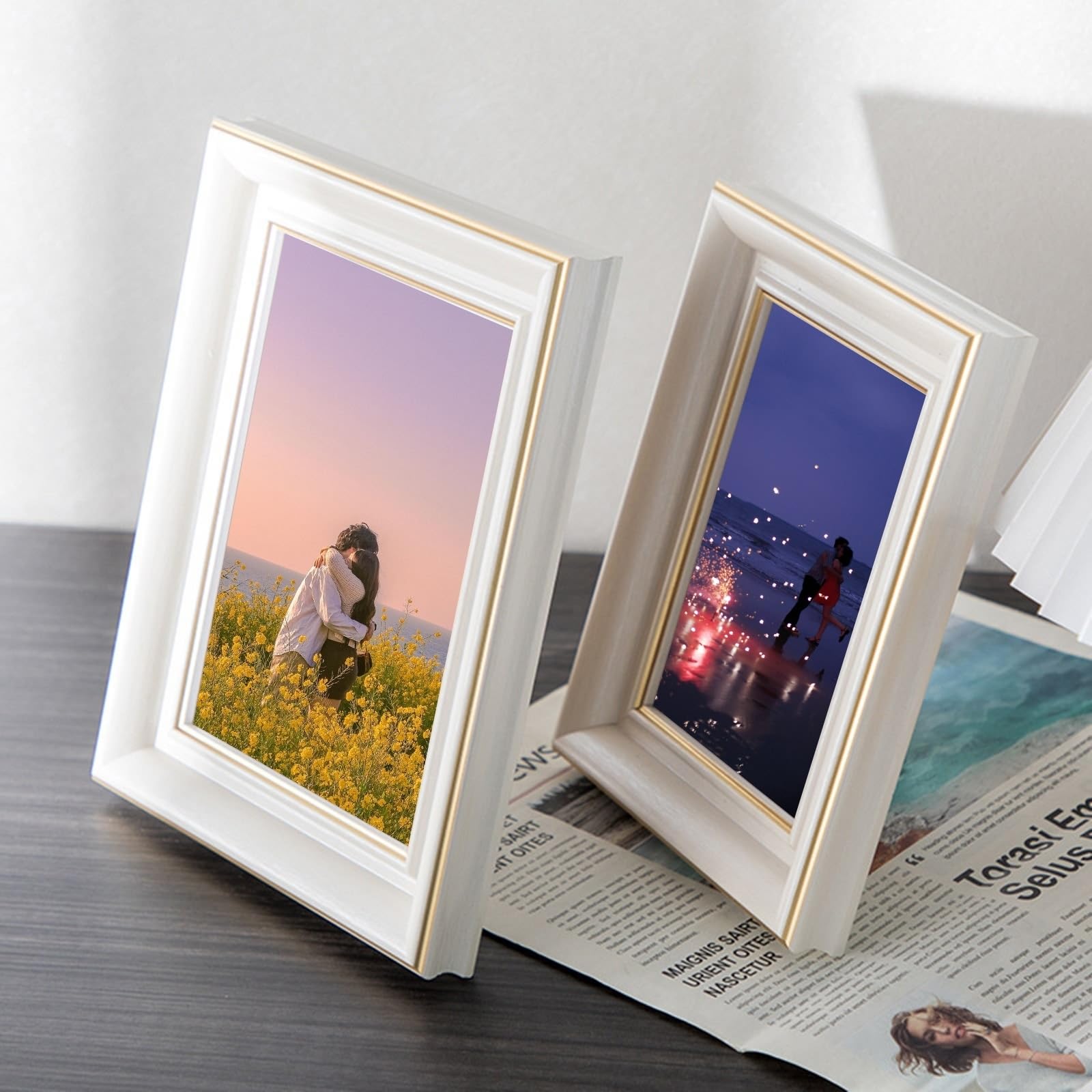 Photo Frames - Cornice rettangolare in resina, 15,24 x 20,32 cm, per foto, immagini, poster orizzontale e verticale