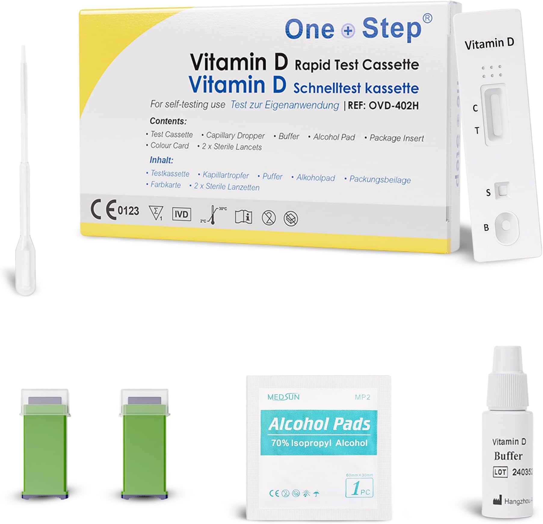 2 x Vitamin D Level Insufficiency Deficiency Testing Kits (2 Tests)