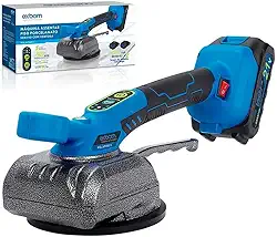 Máquina de Assentar Pisos 21V com Ventosa de Alta Sucção 5 Níveis de Vibração Ajustável Bateria 10000mAh Ideal para Pisos e Azulejos com 1,5h de Autonomia Potência 600W Com 2 Baterias