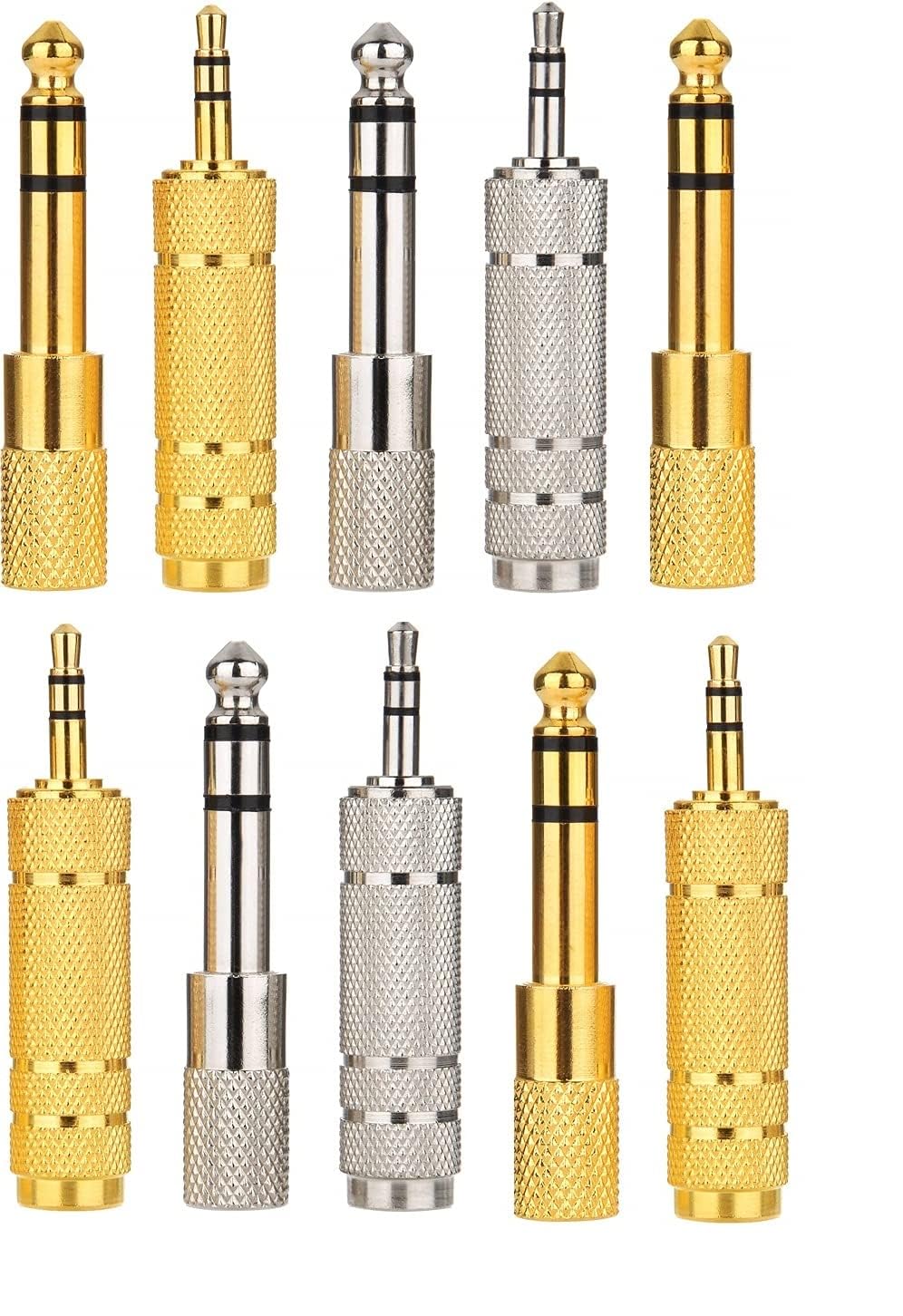 Improvhome Headphone Adapter 6.35mm Male to 3.5mm Female and Audio Stereo Plug 3.5mm Male to 6.35mm Female (2)-image-24