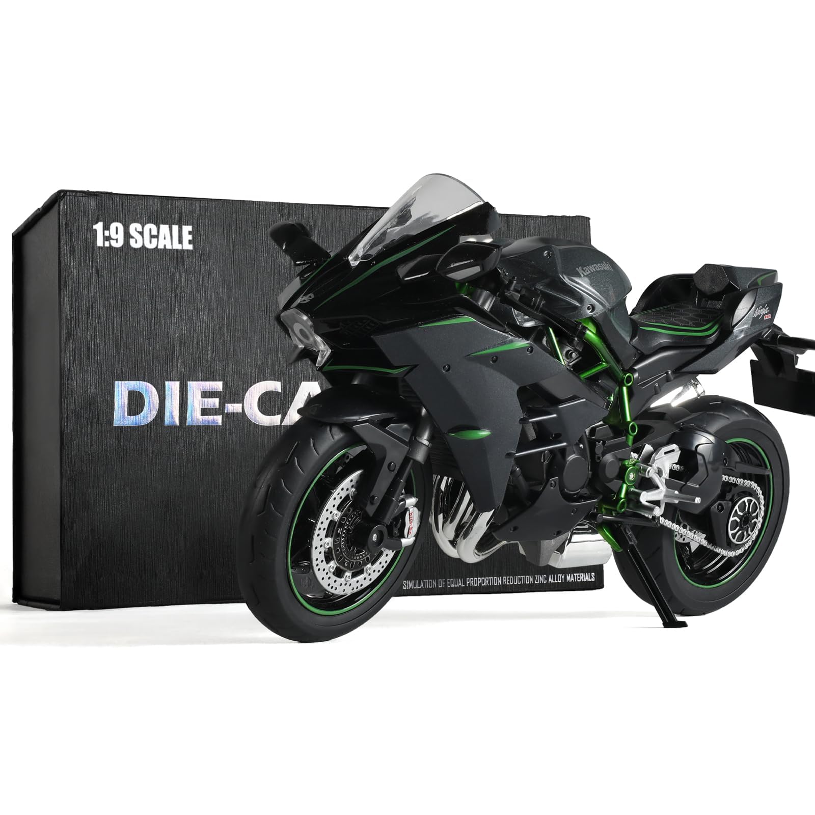 Risopen 1:9 Motorcycle Model for Kawasaki Ninja H2 Metal Die-cast