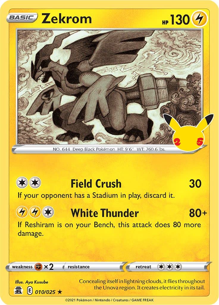 Titan Cards Zekrom 010/025 Rare Pokemon Card (25th Anniversary