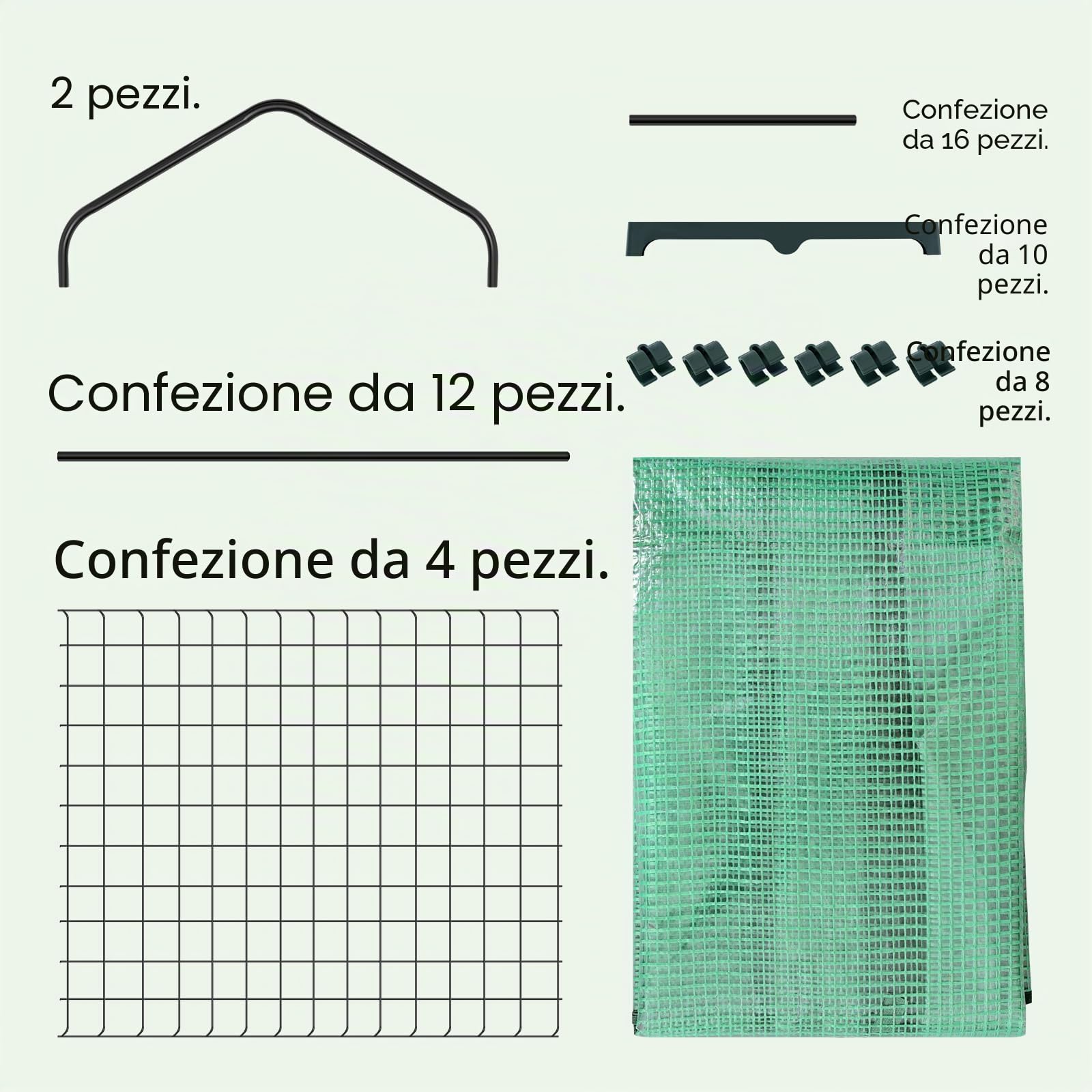 WOLTU Serra da Giardino a 4 Ripiani, Serra da Balcone con Porta Avvolgibile, Telo in PE Impermreabile, Tetto a Punta, Telaio in Metallo Verde, 69x49x158 cm