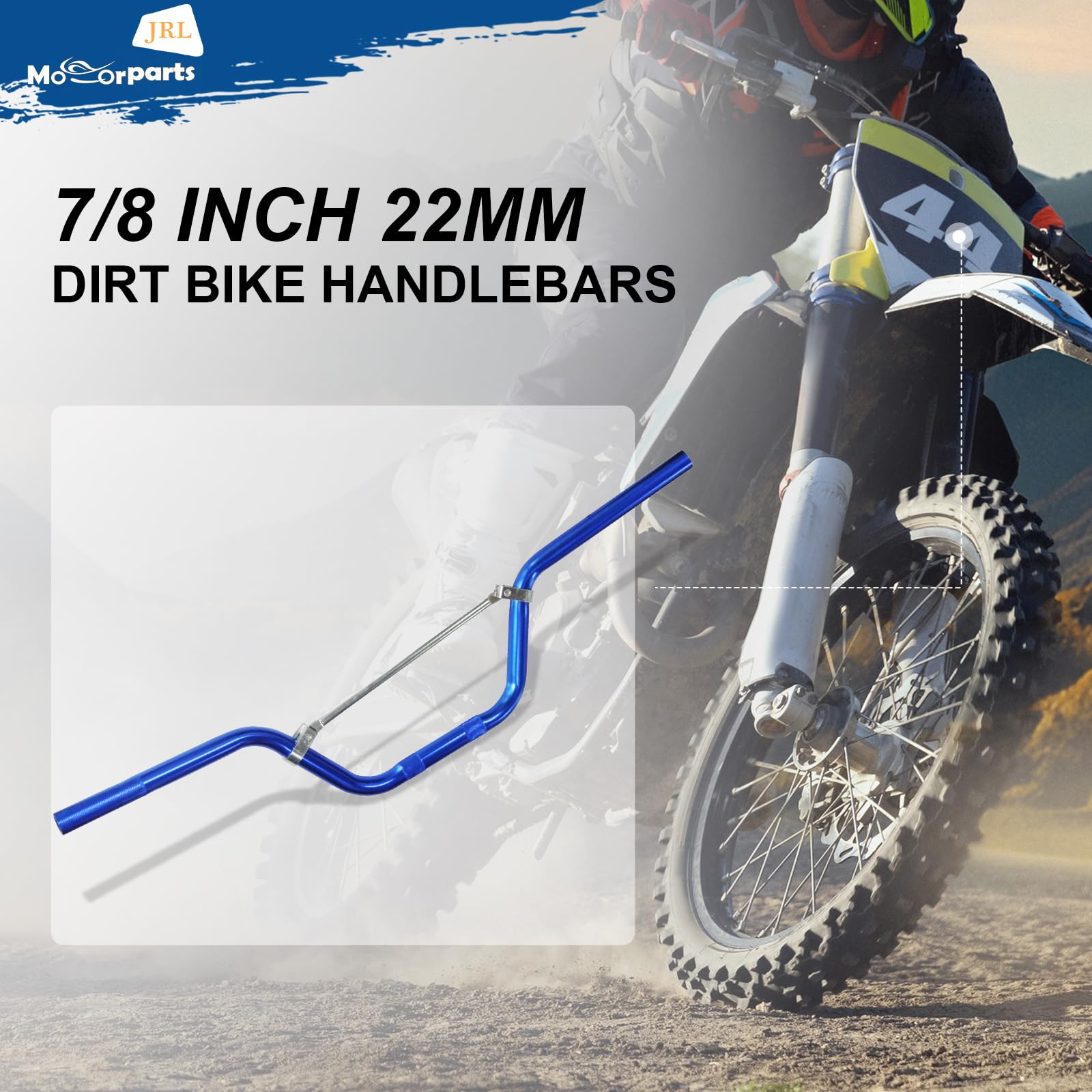 JRL Manubrio medio da 7/8", adatto per ATV, Pit Dirt Bike, fuoristrada, moto da fuoristrada, blu