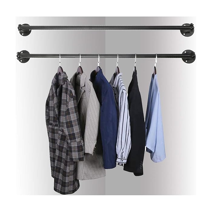 Buy lehom Corner Garment Rod 34in 2 Pack Industrial Pipe Clothes