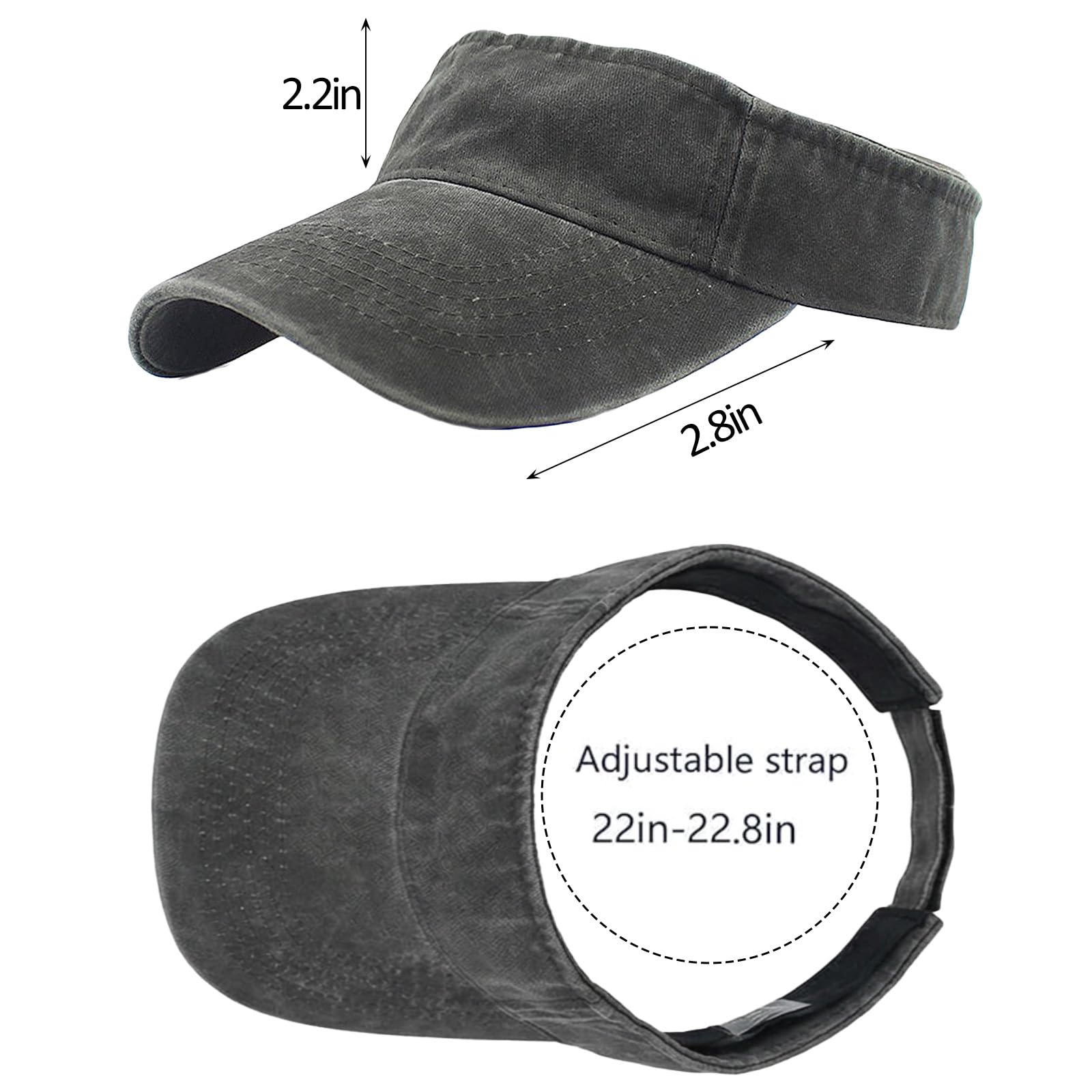 Casquette de golf unisexe avec visière pare-soleil réglable pour homme et femme
