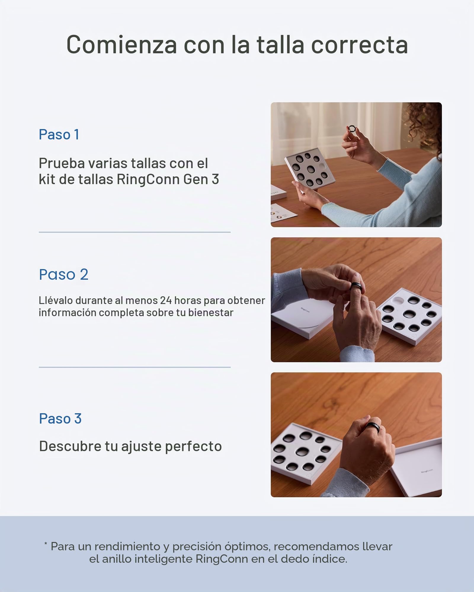 RingConn Gen 3, Primer Anillo Inteligente del Mundo con Tendencias Vasculares, Sin Suscripción, Alertas por Vibración, Sueño, Fitness, Frecuencia Cardíaca, 14 Días de Batería(10, Negro Mate)
