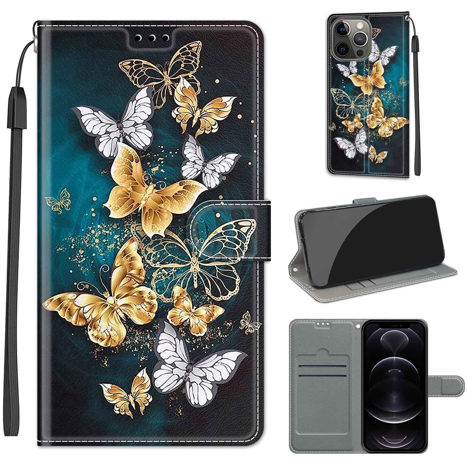 Leather Magnetic Flip Wallet Case For IPhone 13 Pro Max 6.7" 5G 2021 With Credit Card Holder Slots Kickstand Flip Folio PU Leather Magnetic Wallet Case
