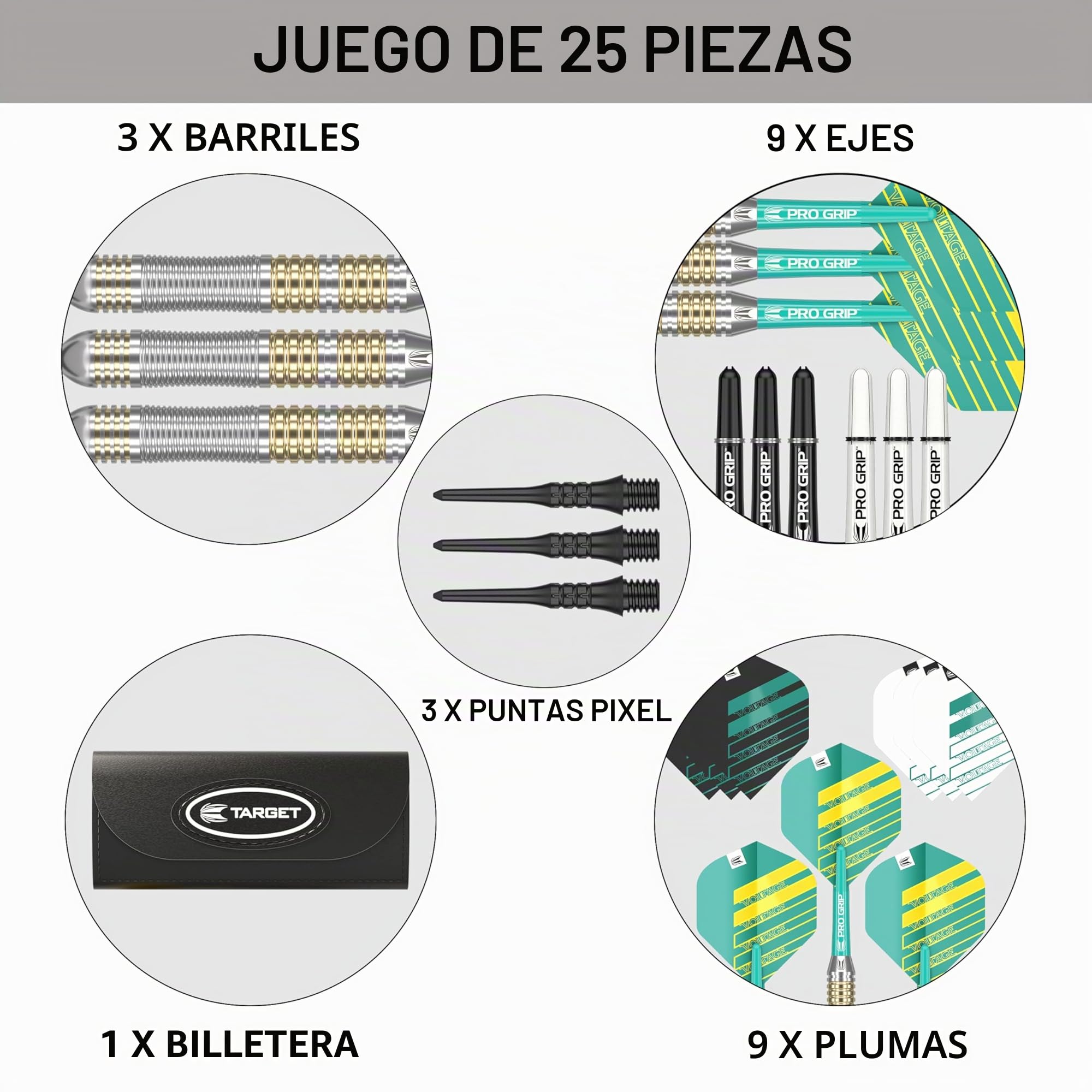 Target Darts Rob Cross 18G Juego de Dardos de Punta Blanda de Latón