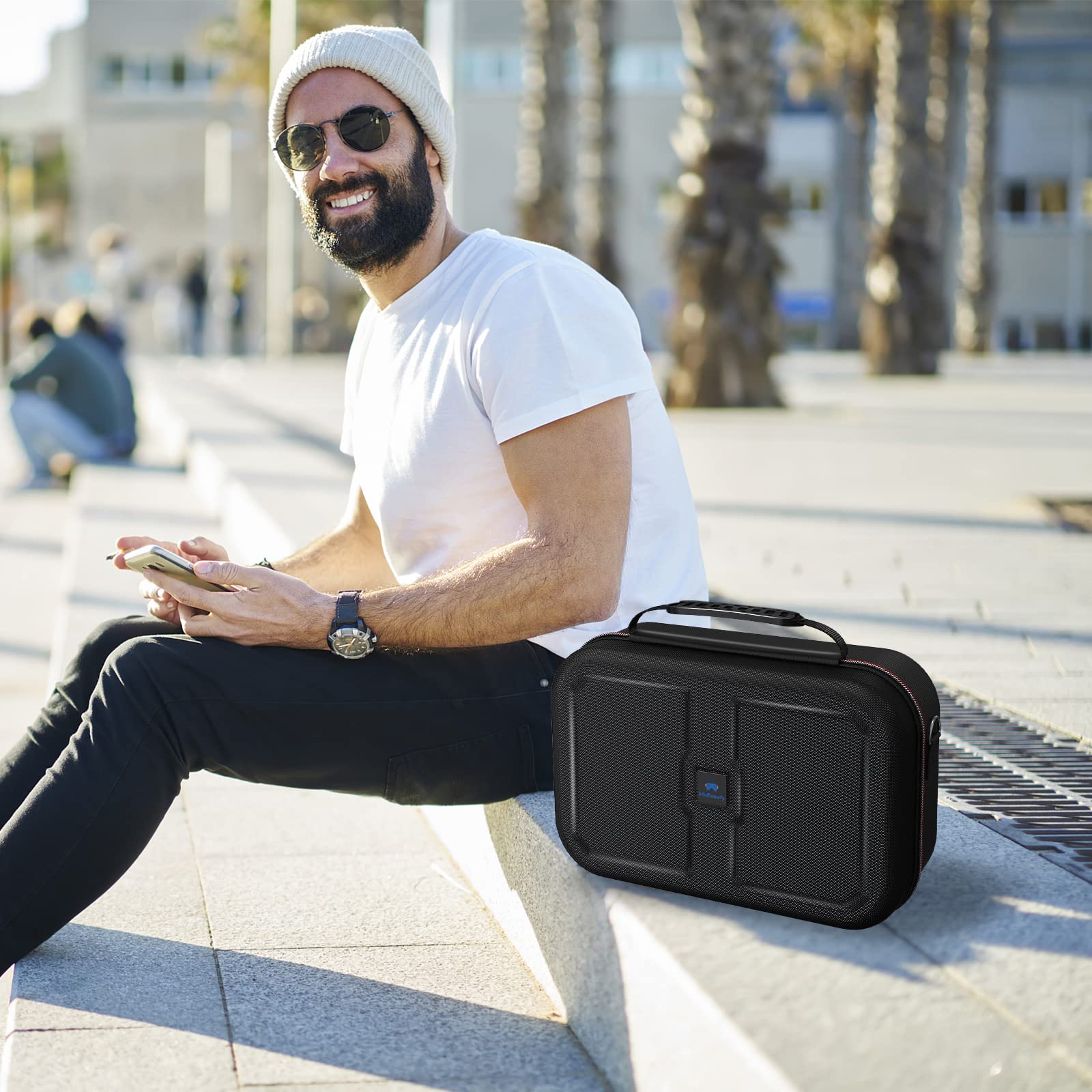 Steam Deck Case 2025 - Funda de transporte para consola y accesorios, almacenamiento de cargador adaptador de CA integrado, gran capacidad