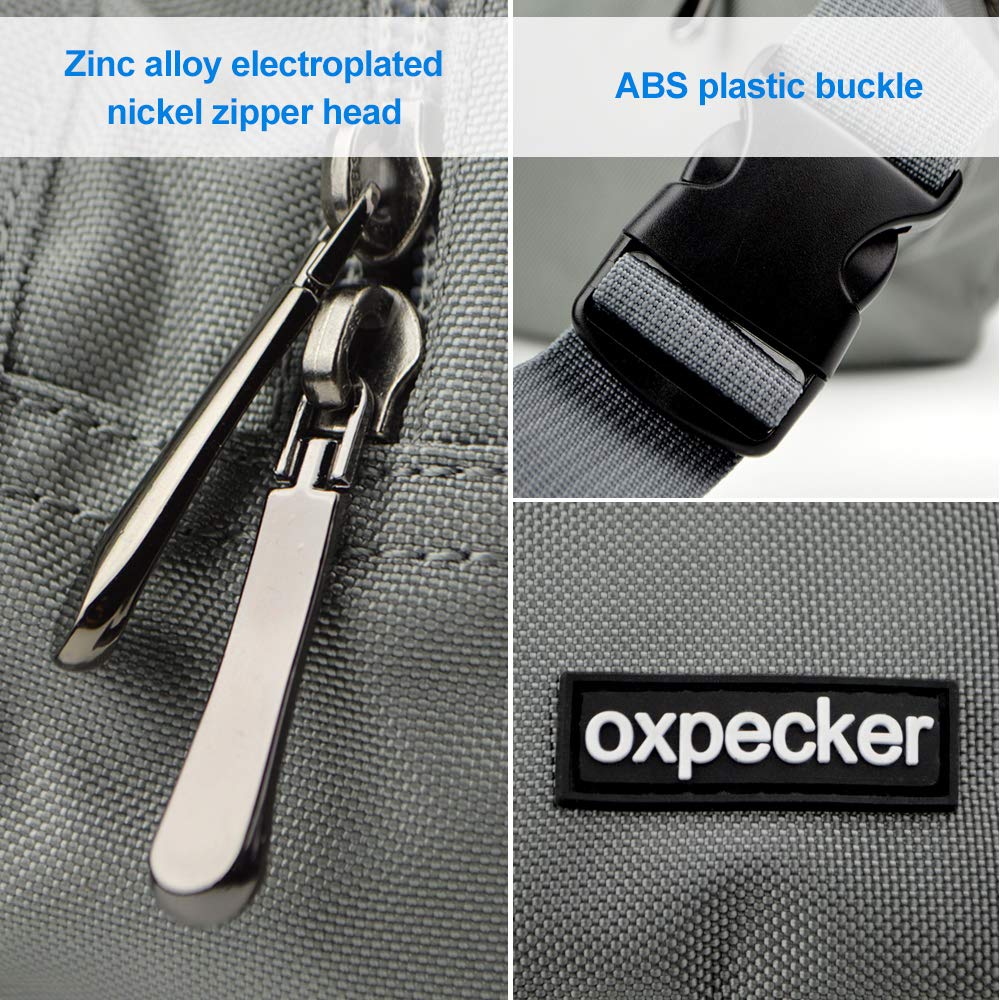 oxpecker Marsupio Borsa con Copertura Antipioggia, Marsupio Impermeabile per Uomini e Donne, da Allenamento Viaggio Casual, Anca, Ciclismo, Marsupio con Cinghia Regolabile per Esterni, N-5923 C