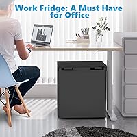 Vista 6 de 1.6 Cu.ft Mini Fridge with Freezer, Compact Single Reversible Door Refrigerator, Adjustable Thermostat, Ultra Quiet, Energy Efficient for Office