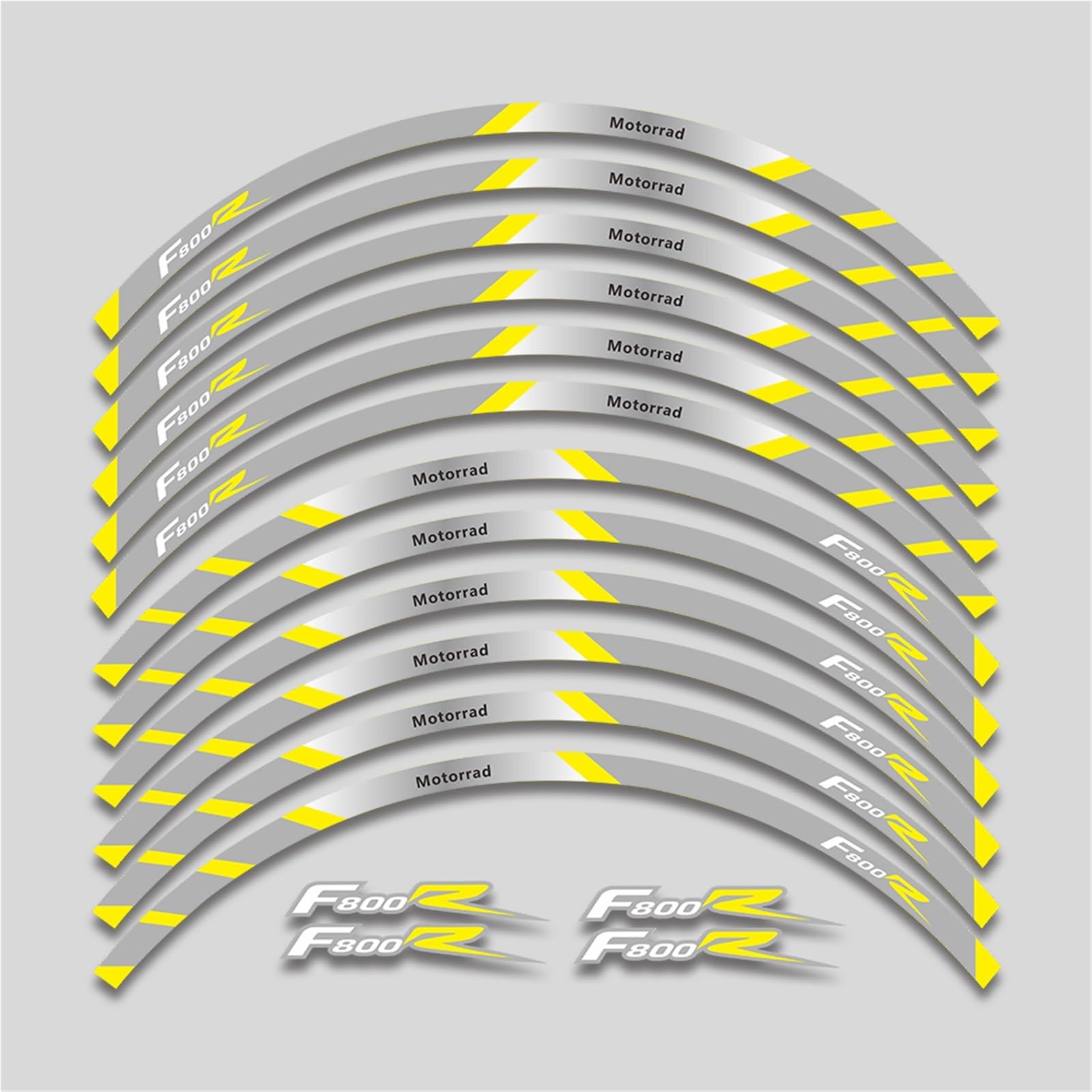 FGLFPXI Motorcycle Wheel Decals Waterproof Reflective Stickers Rim Stripes for F800R F 800R F800