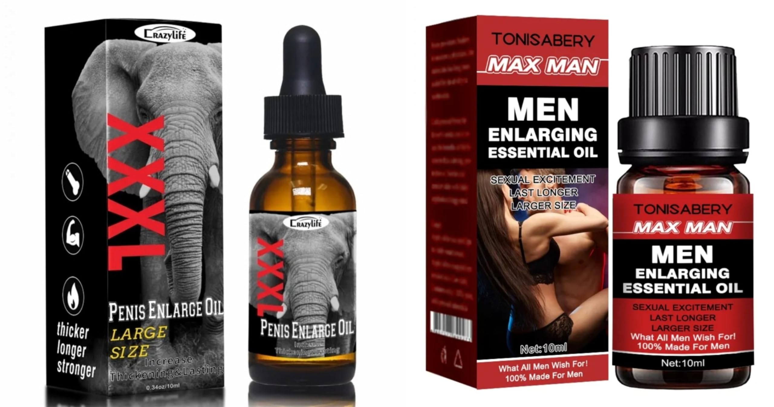 CRAZYLIFE Enlarge Oil, TONISABERY Enlargement Oil for Men BLSEX Enlarger TONISABERY Oil (F396-MAX-RED)