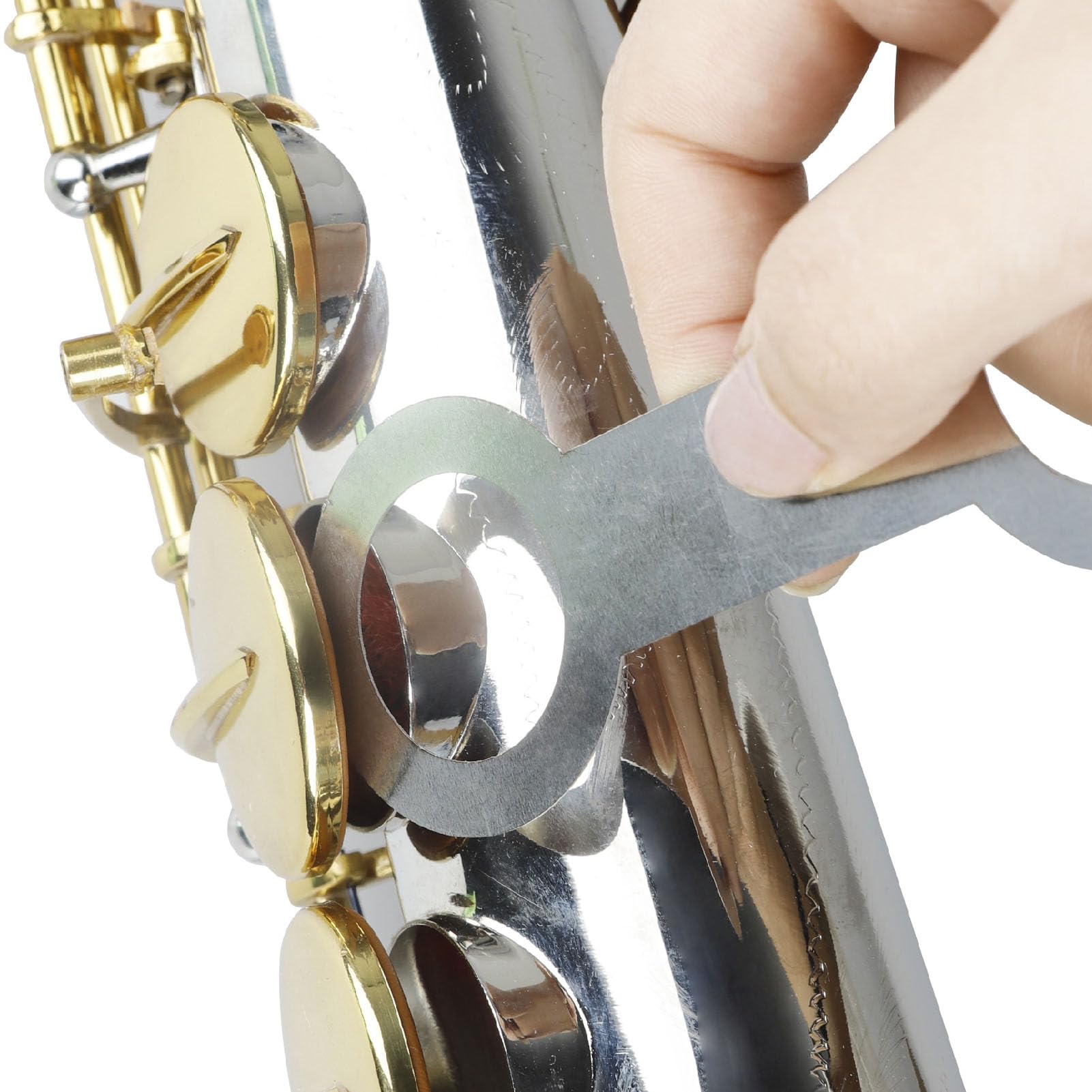 Fafeicy Kit D'entretien de Saxophone, 85 Pièces, Outils de Réparation D'instruments à Vent Alto, Ensemble de Pièces de Rechange avec Composants en Cuir
