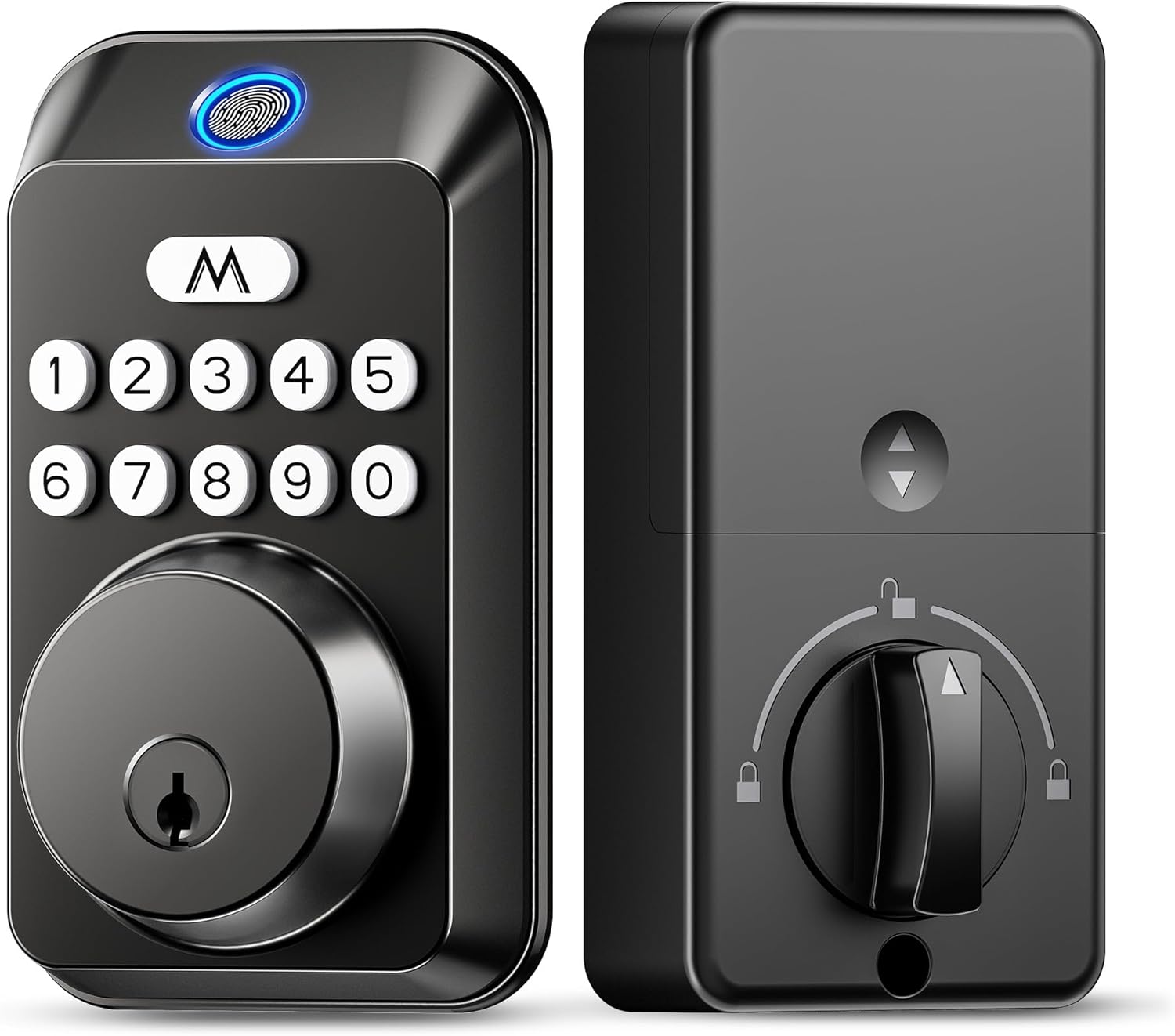 Fingerprint Door Lock – Keyless Entry Door Lock, Electronic Keypad Deadbolt, Smart Locks for Front Door – Auto Locking, Biometric,One-time Codes,Easy to Install (Matte Black)