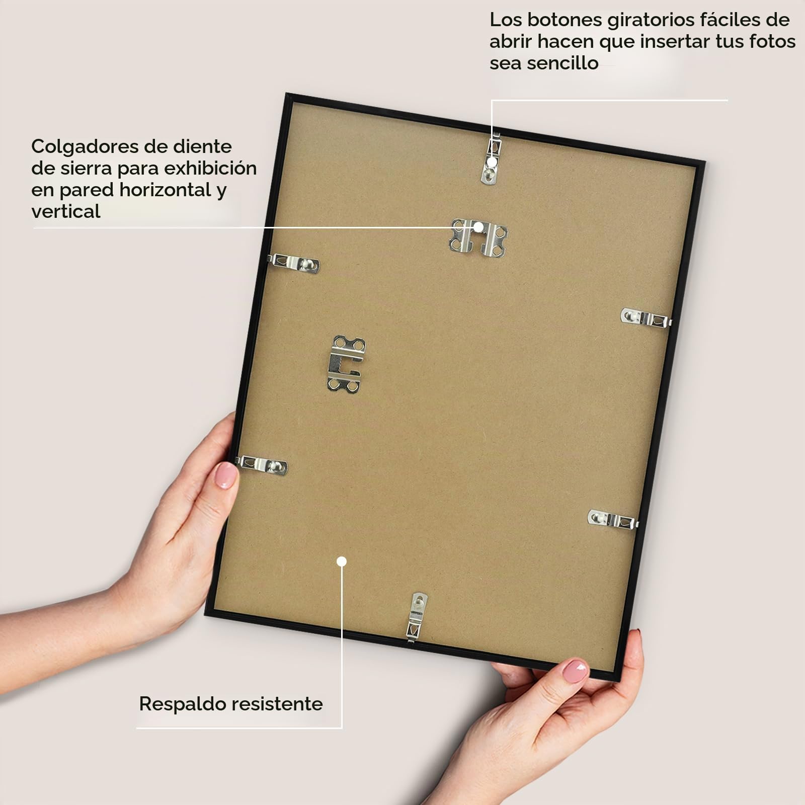 Americanflat 11x14 Picture Frame with Shatter-Resistant Glass - Set of 2 - Use as 8x10 Frames with Mat or Display 11x14 Photo Without Mat - Streamline Collection - Picture Frame Set for Wall - Black