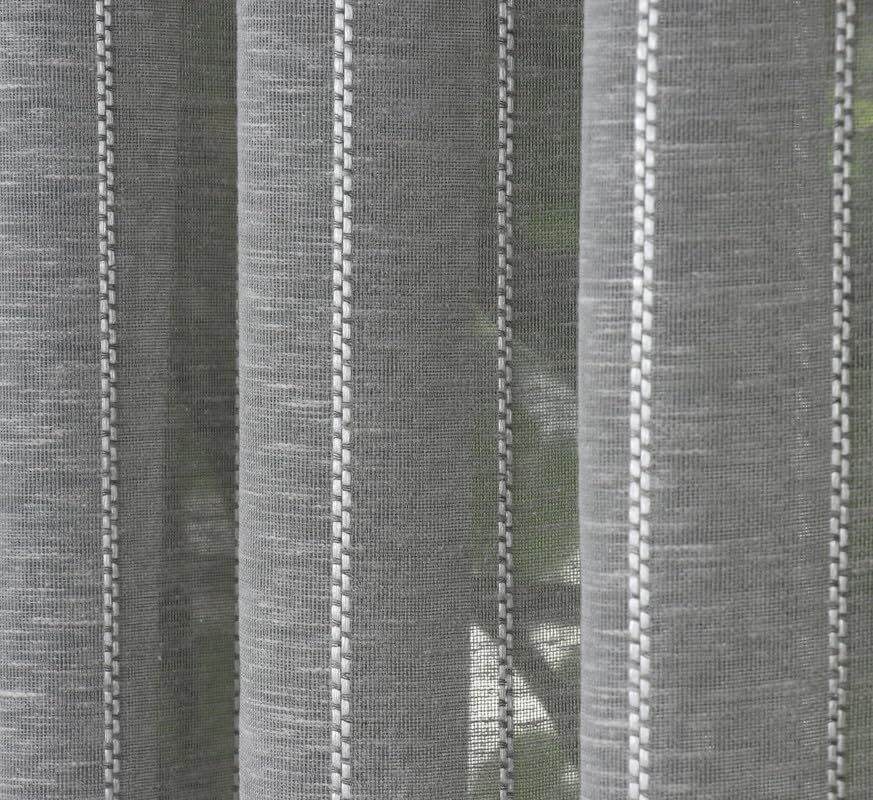 Image of Exporthub Sheer Linen Cotton Curtains for Window 5 Feet Set of 1 Pc, Grey - Light Filtering Breathable Fabric Drapes for Living Room & Bedroom (EHSPR055 54 1)