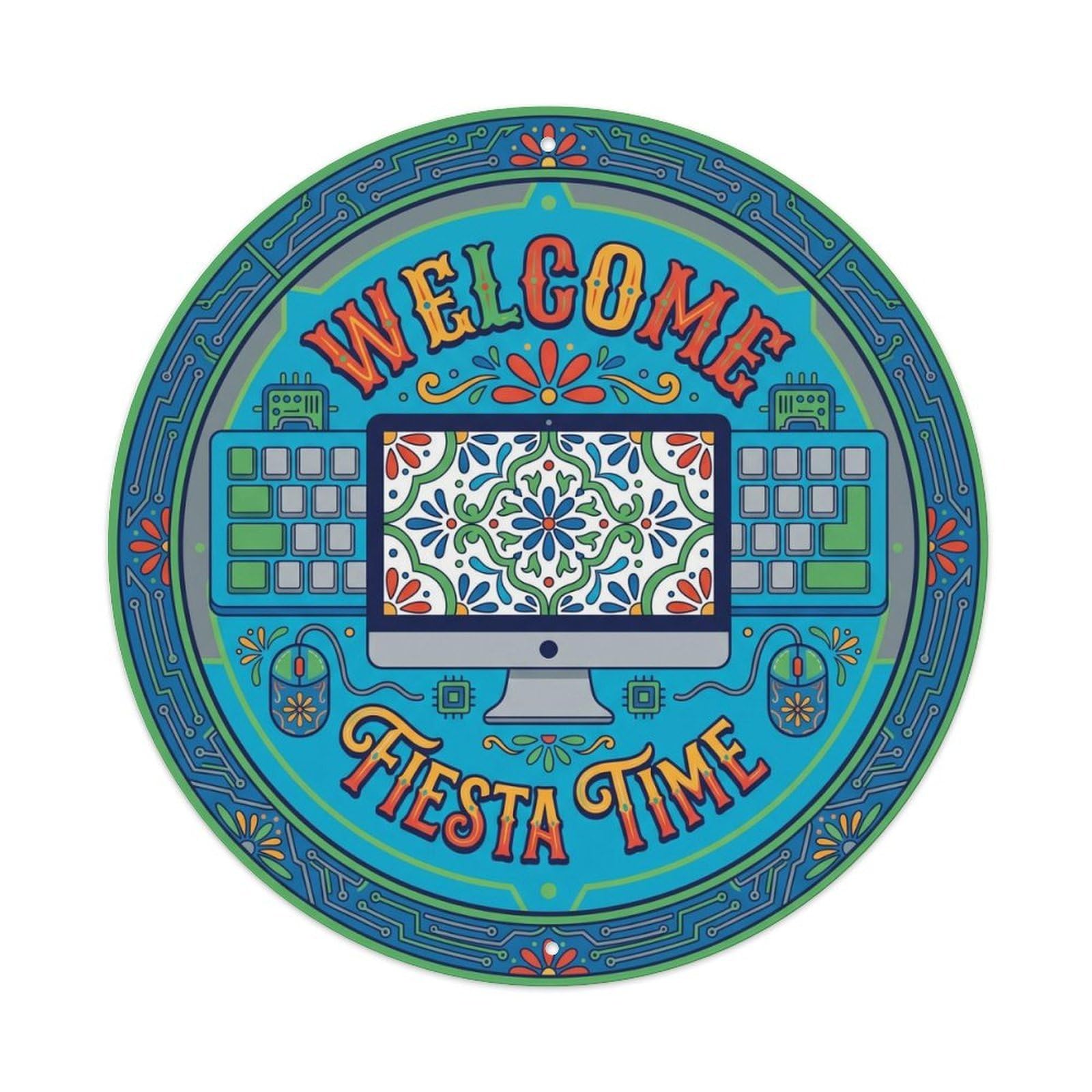 Vintage Welcome Workspace Decor Metal Tin Sign Plaque