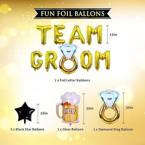 Miniatura 4 de Decoraciones y recuerdos de despedida de soltero: suministros para hombres, para novios, banda, globo, regalos, juegos, divertida fiesta de batchlor