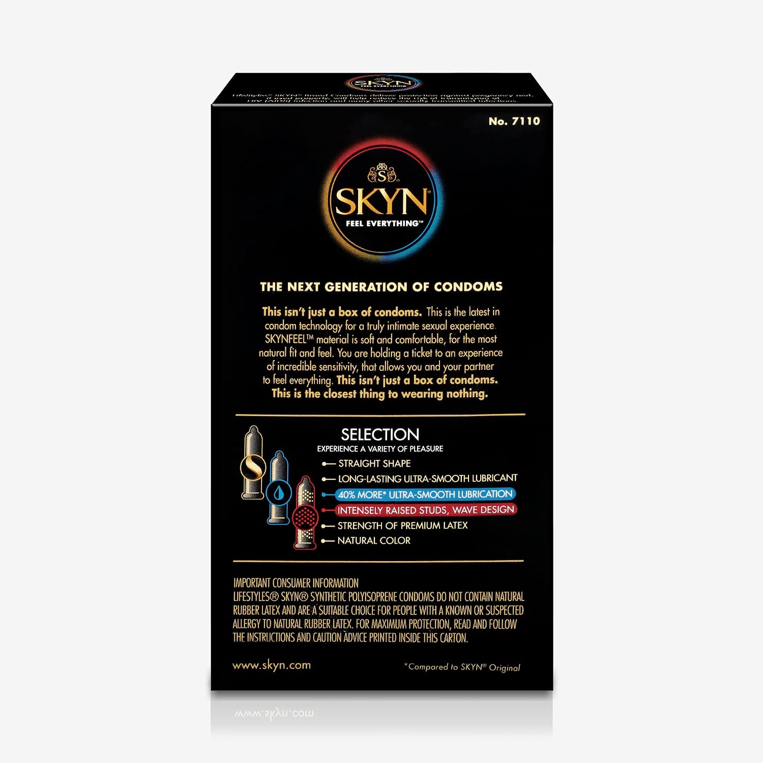 SKYN Selection Non-Latex Lubricated Condom Variety Pack, 10 Count (2076404)