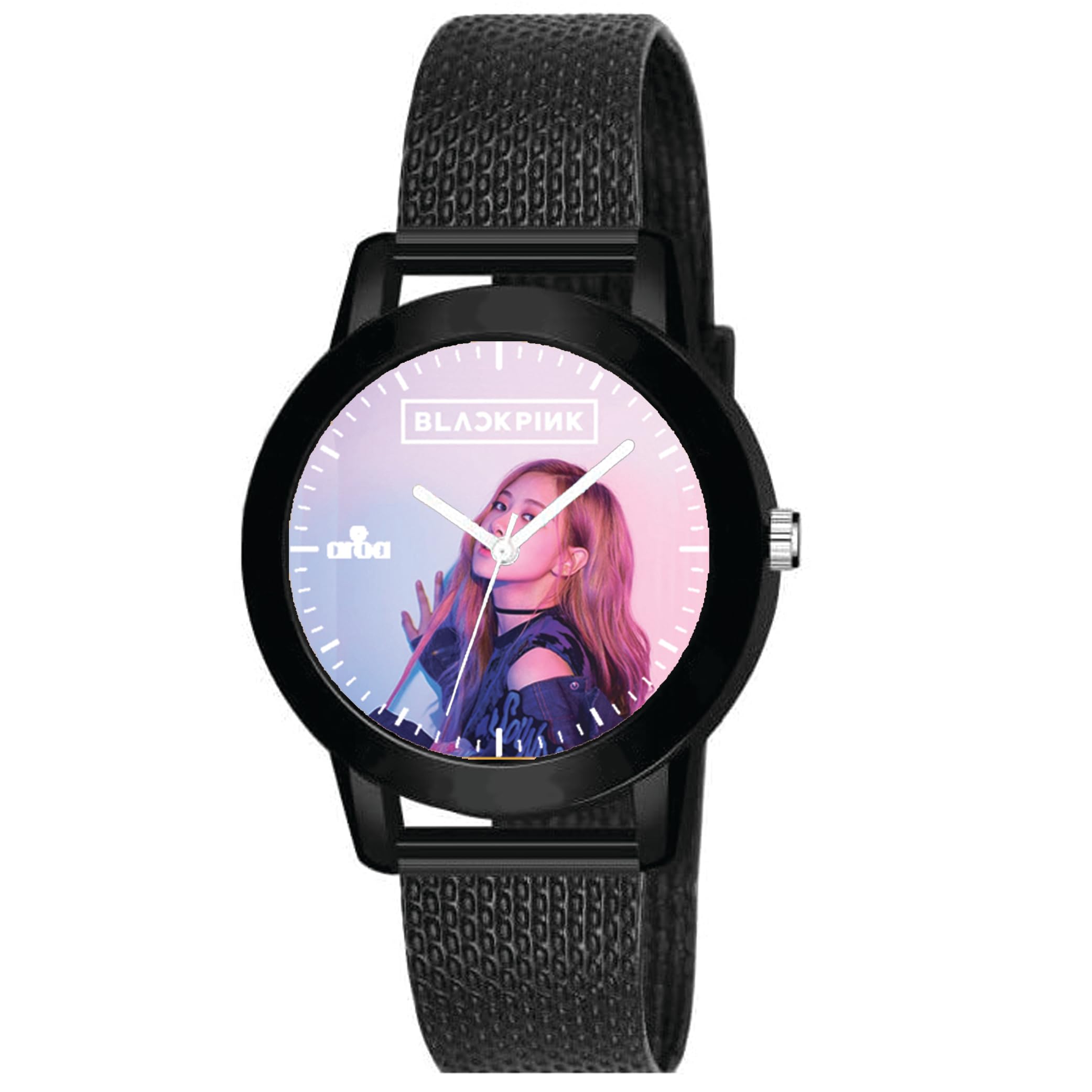 AROA Watch for Ladies Womens with Queen Blackpink Kpop Lalisa Kim Model :1031 in Black Metal Type Rubber Analog Watch Pink Dial for Women Stylish Ladies Watch for Girls (B0CJVFN47M) Amazon Price History, Amazon Price Tracker