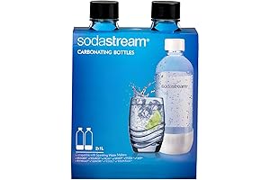 SodaStream Water Bottle - For Sparkling Water Machines (Black, Pack of 2)