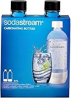 Vista 5 de SodaStream - Paquete doble de botellas delgadas de 1 litro aptas para lavavajillas (color negro)