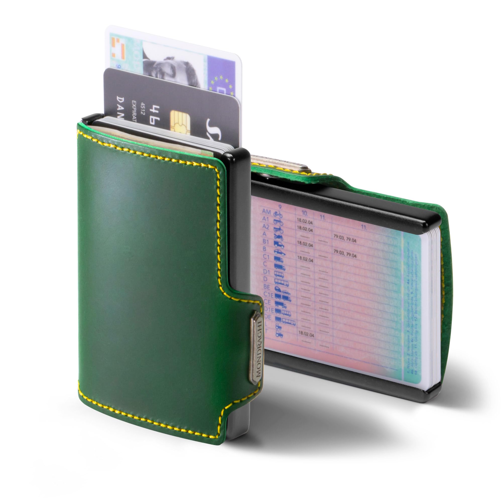 MONDRAGHI Immagine Del Prodotto Racing. Mini Portefeuille Ultra-léger et Compact. Coque polie résistante aux Rayures et aux Chocs. Puce RFID
