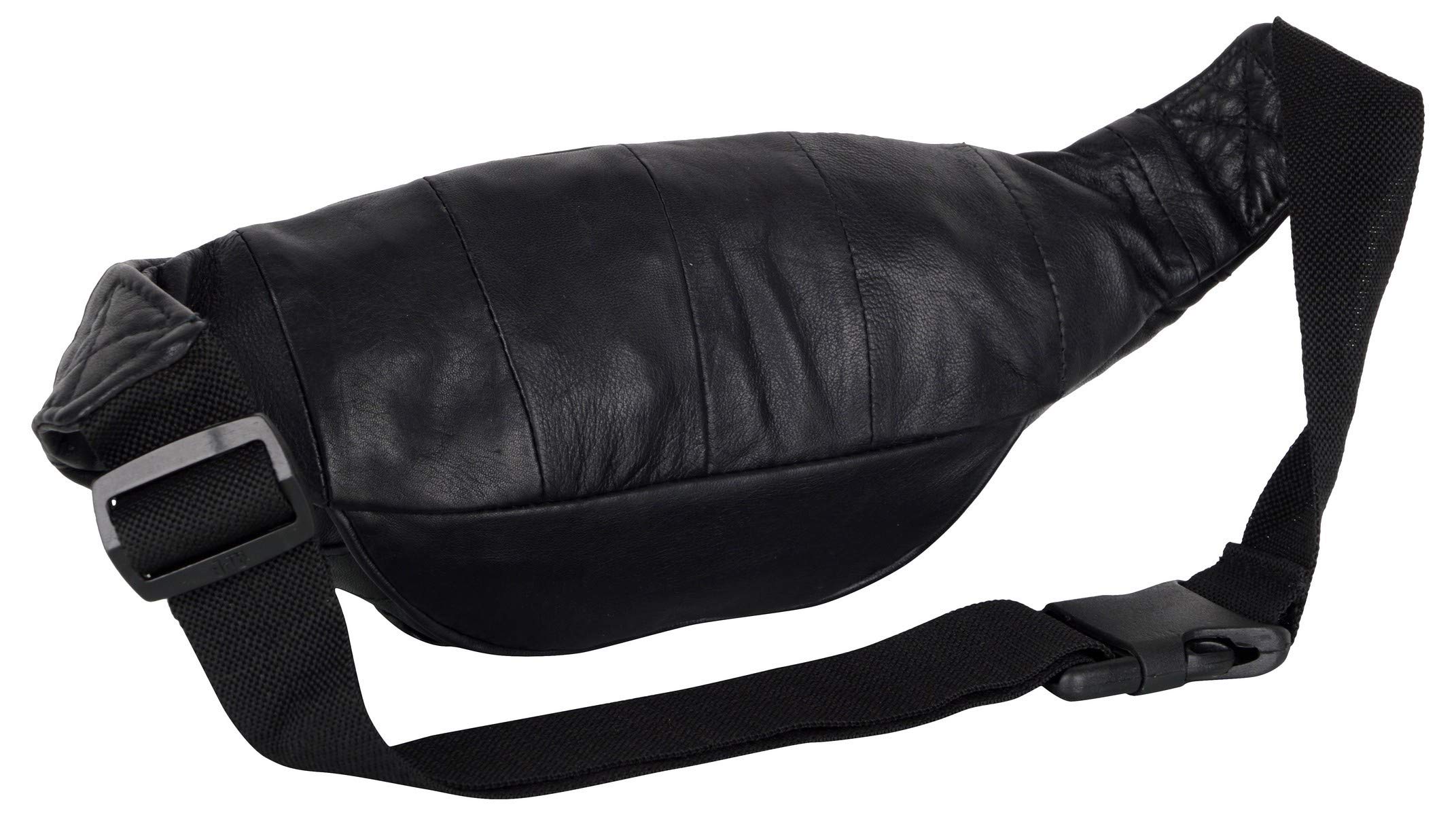Liberty Leather Torba biodrowa, wiele kieszeni, do użytku na zewnątrz, w podróży, regulowany pasek biodrowy, do chodzenia, jazdy na rowerze, biegania, moda, Czarny, Jeden rozmiar, 515